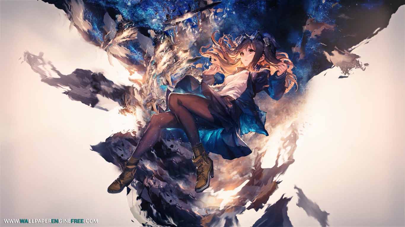 1366x768 Floating Girl Anime Wallpaper Engine. Download Wallpaper Engine