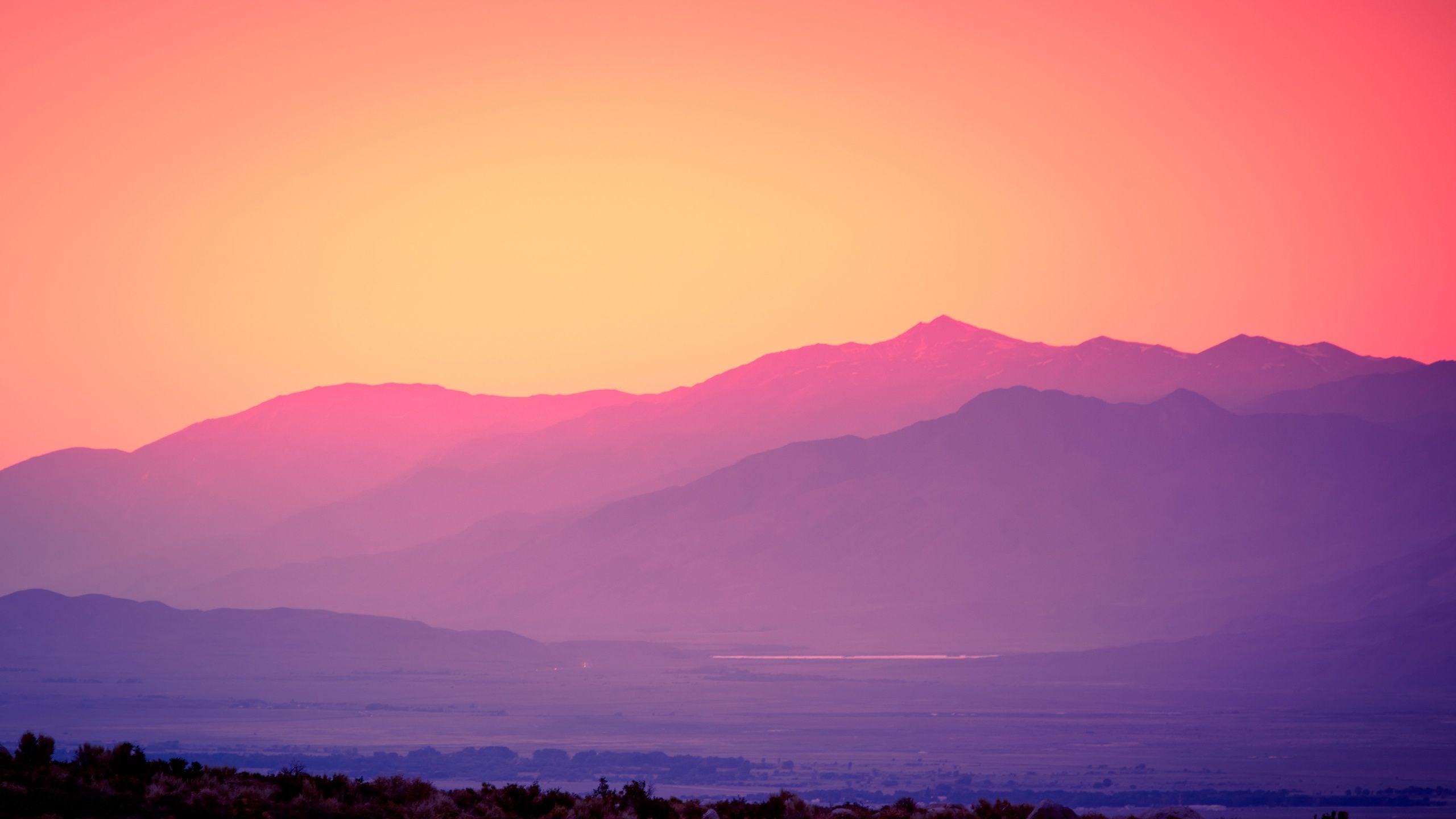 2560x1440 Lone Pine Sunset desktop PC and Mac wallpaper