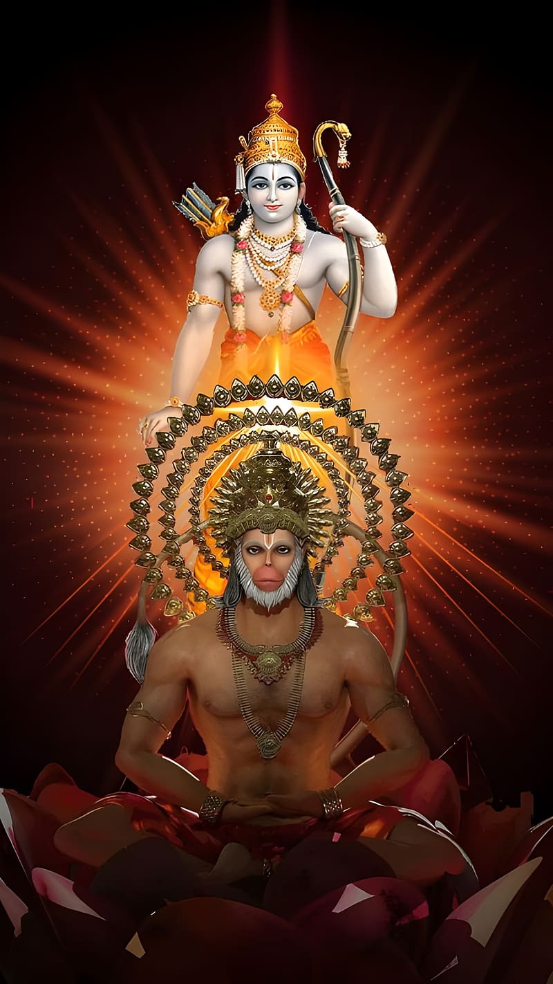 800x1422 Lord Hanuman Ji, 3D Art, lord hanuman, lord, god, bajrangbali, HD phone wallpaper