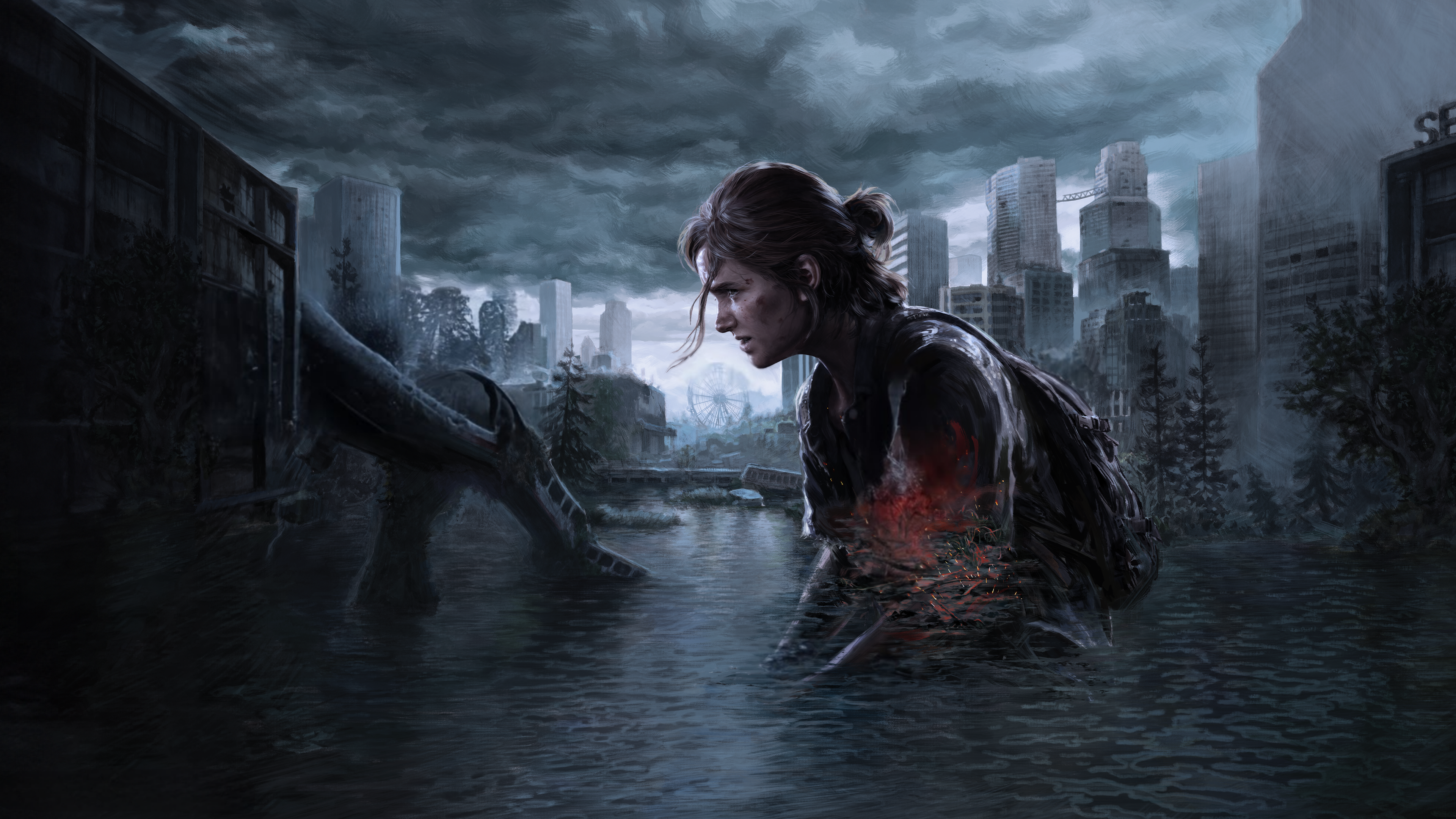 3840x2160 Ellie in the Shadows: The Last of Us Part II 4K Ultra HD Wallpaper