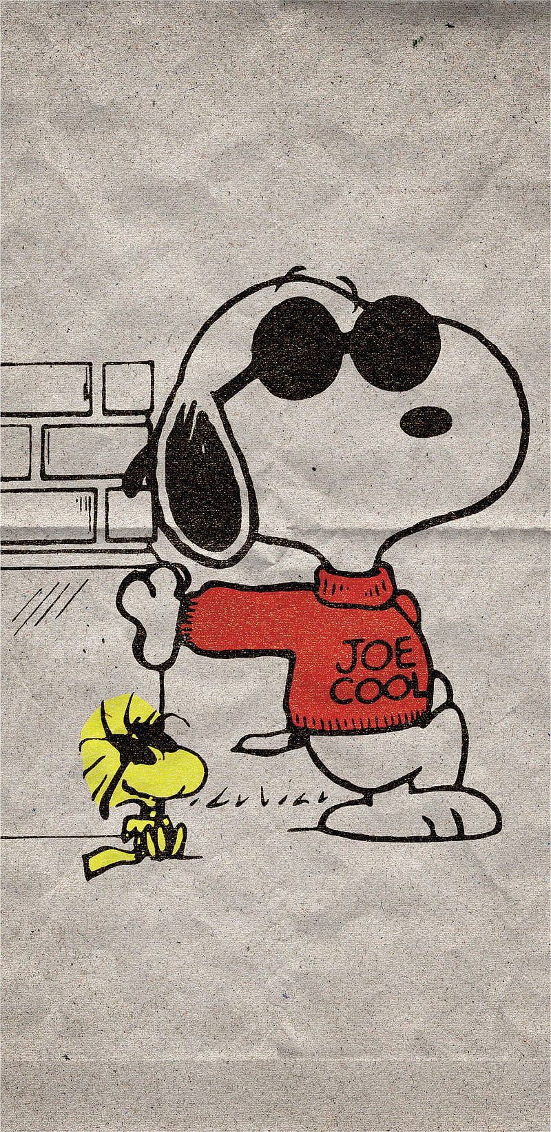 800x1642 Joe Cool, cartoon, charlie brown, party, peanuts, snoopy, sunday funnies, sunglasses, HD phone wallpaper