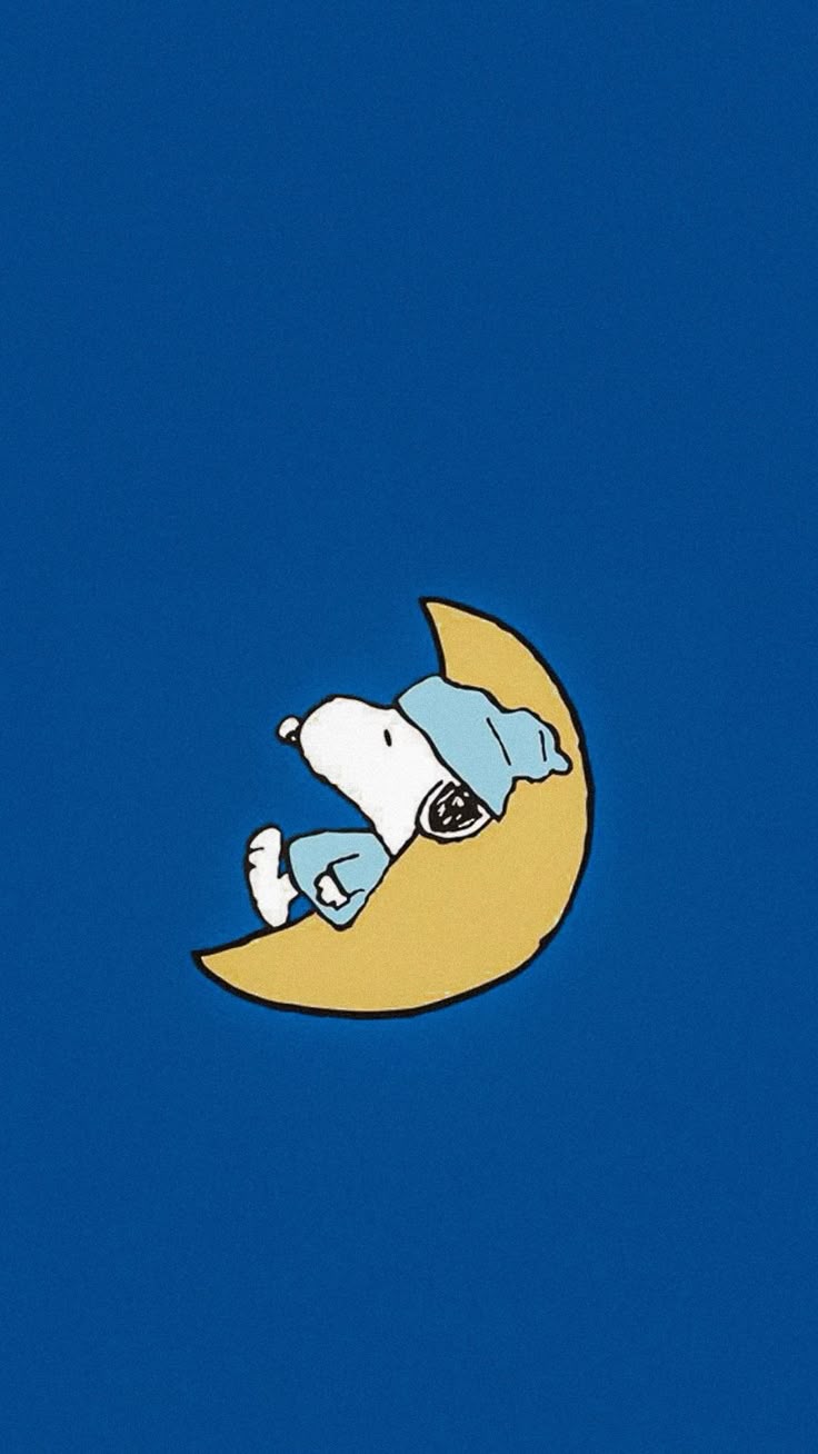 736x1308 edited by me! sleepy snoopy night time moon honk shoo blue lockscreen iPhone wallpaper Charlie Brown