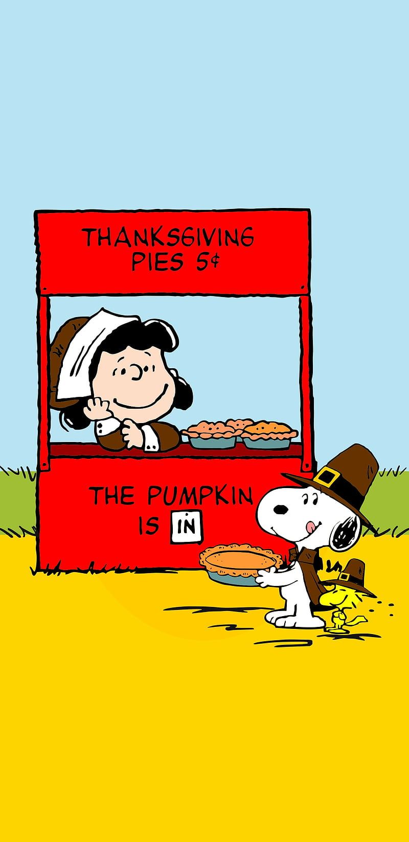 800x1644 Snoopy Thanksgiving, peanuts, woodstock, charlie brown, lucy, pumpkin pie, wraitude, HD phone wallpaper