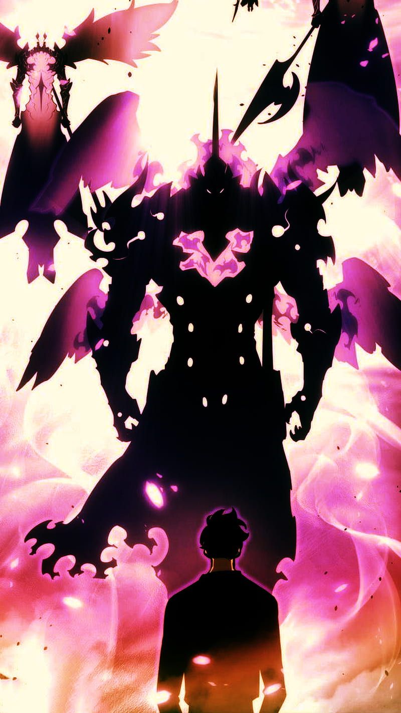 800x1422 Solo leveling, shadow army, grand marshall bellion, mangwa, shadow monarch, sung jinwoo, HD phone wallpaper