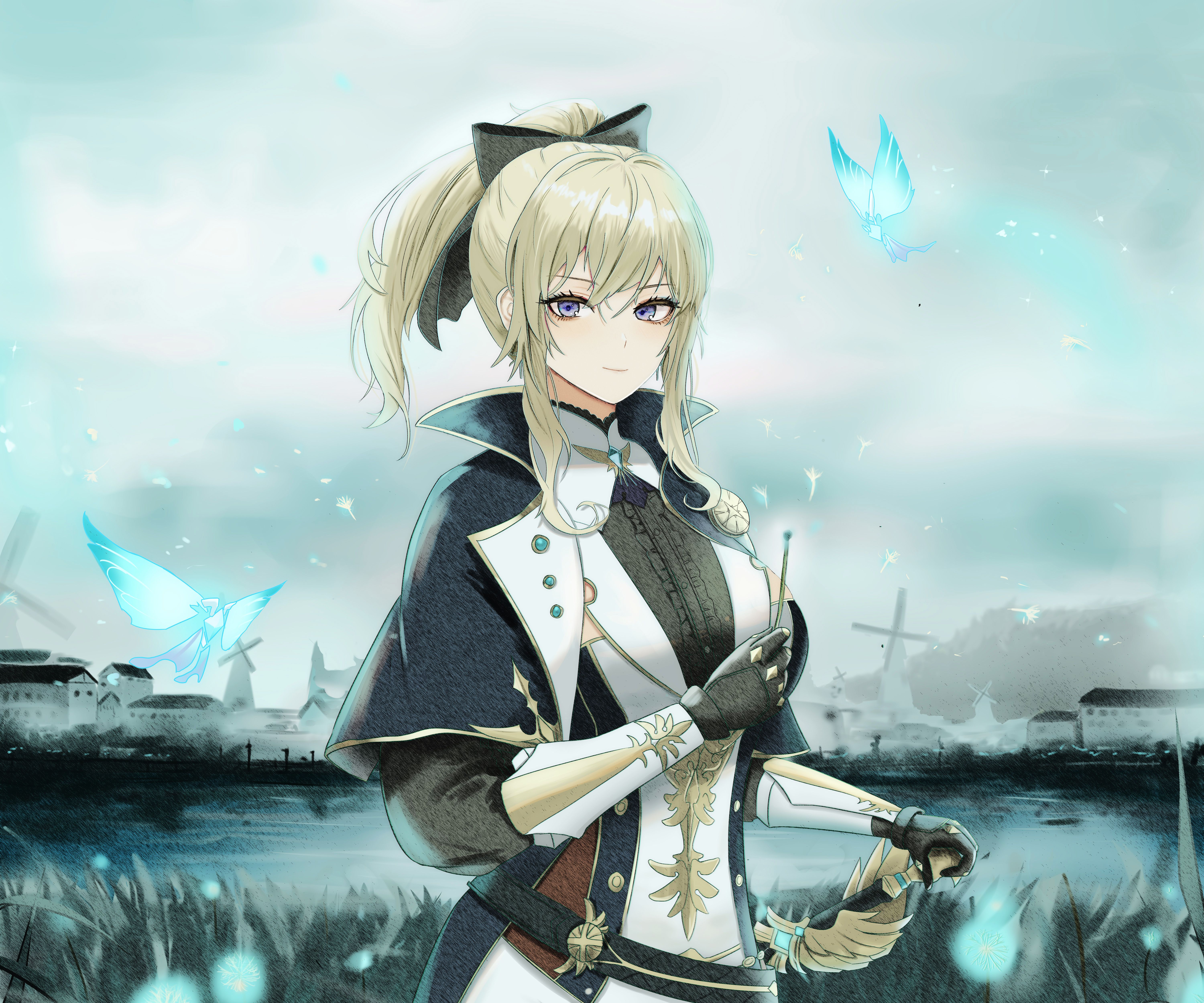 6000x5000 Jean from Genshin Impact: Stunning HD Video Game Wallpaper