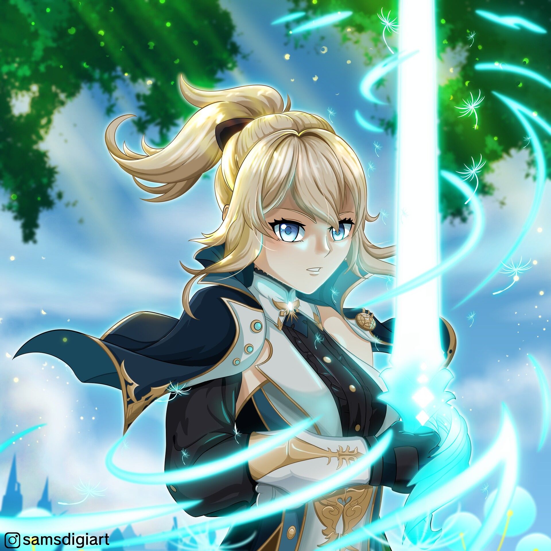 1920x1920 samsdigiart Gunnhildr under the tree