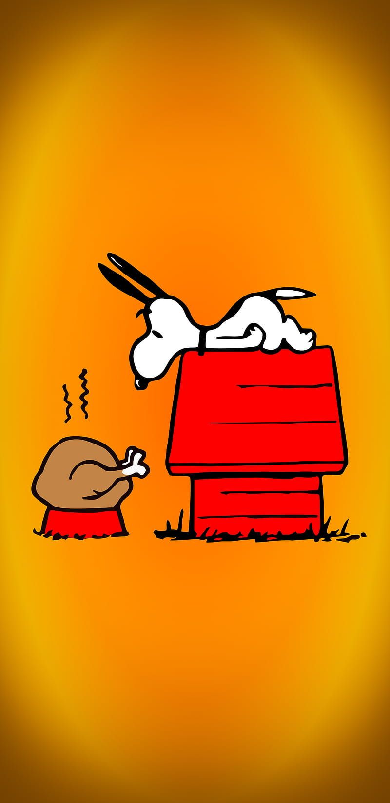800x1644 Snoopy Surprise, thanksgiving, turkey, house, charlie brown, peanuts, wraitude, HD phone wallpaper
