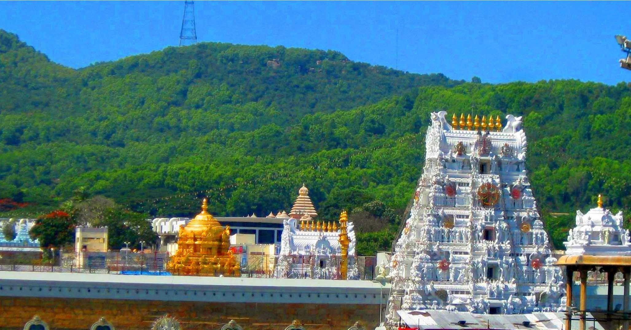 2054x1076 Tirumal Tirupati Balaji Temple Wallpaper for Desktop