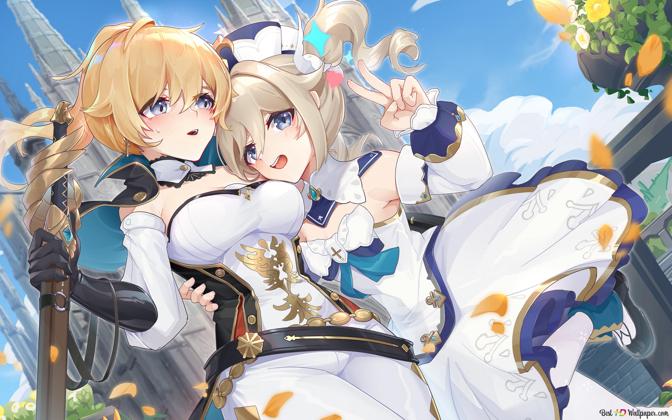 2560x1600 Jean with Barbara Impact (Anime Video Game) 4K wallpaper download