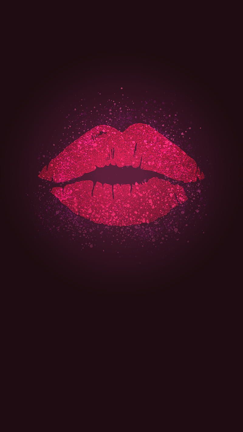 800x1422 One Kiss, cosmetics, cosmetology, glitter, kiss mark, kisses, lip gloss, lipstick, HD phone wallpaper