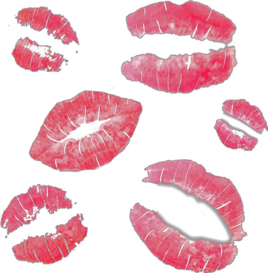 881x896 Download Red Lipstick Kiss Marks