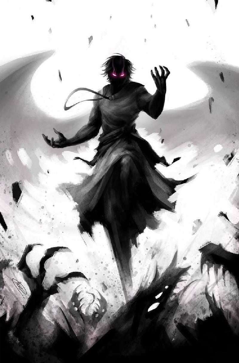 800x1217 Last Sight, broken, darkiplier, demon, demons, digital art, gray, markiplier, HD phone wallpaper