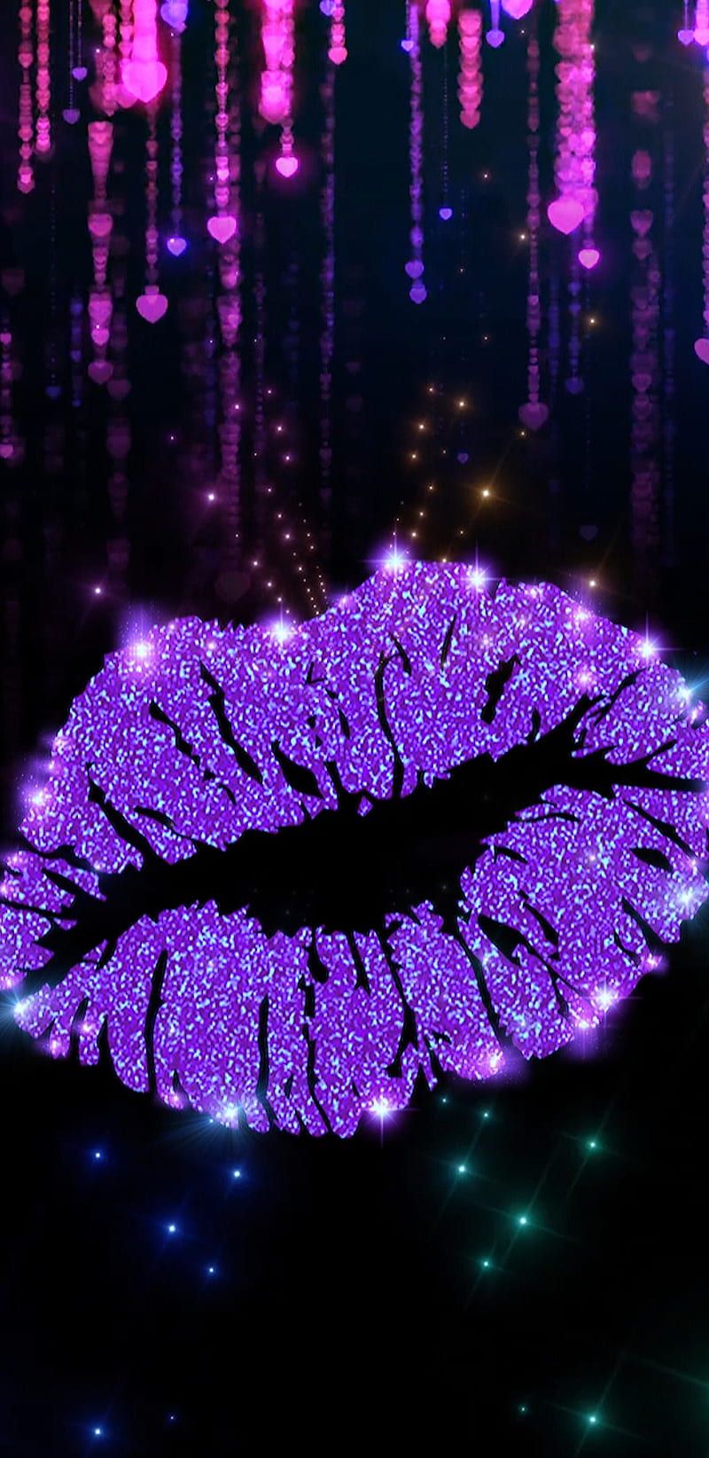 800x1644 HD purple kiss lips wallpaper