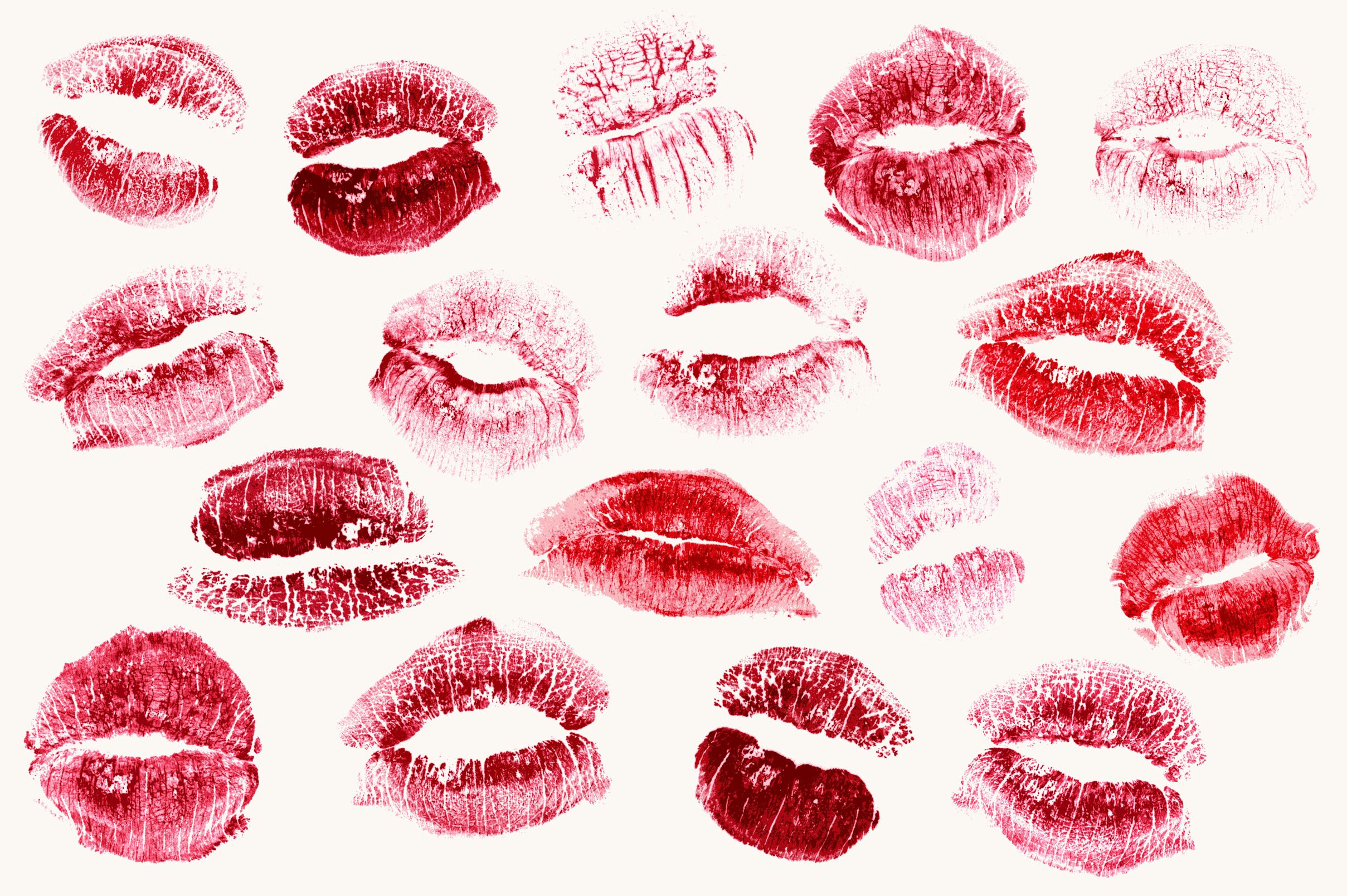 2417x1608 Realistic Lipstick Kisses, an Object Graphic by Scribbles & Snippets