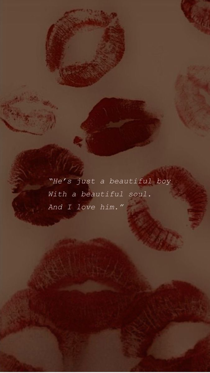 675x1200 Red kisses wallpaper with quote