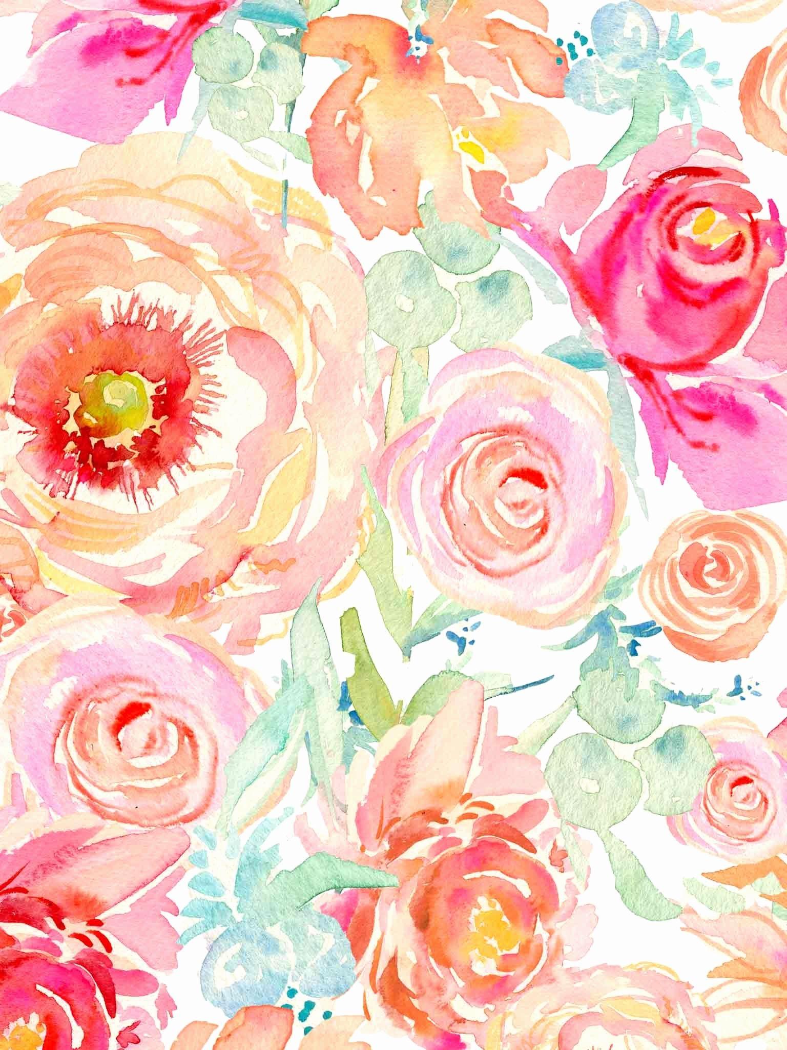 1536x2048 Unique Watercolor Floral Wallpaper Of the Day
