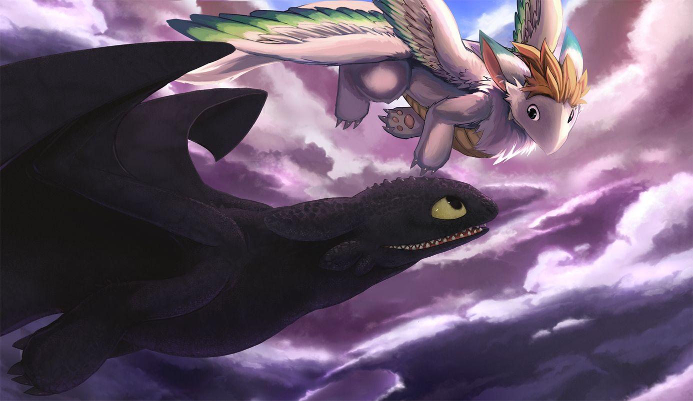 1386x803 Free download HTTYD Toothless and Flammie by Duiker [1386x803]
