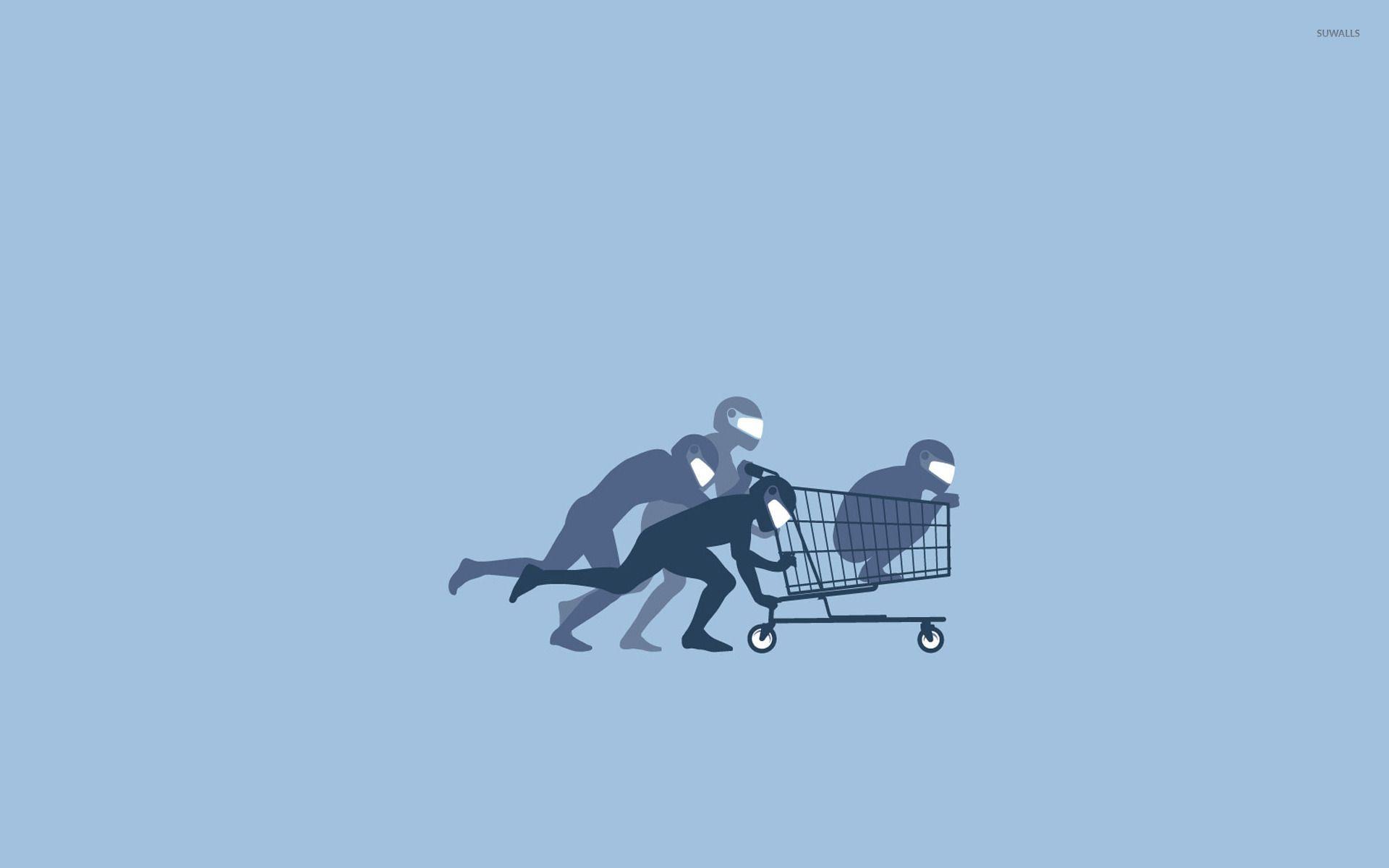 1920x1200 Shopping cart bobsled wallpaper wallpaper
