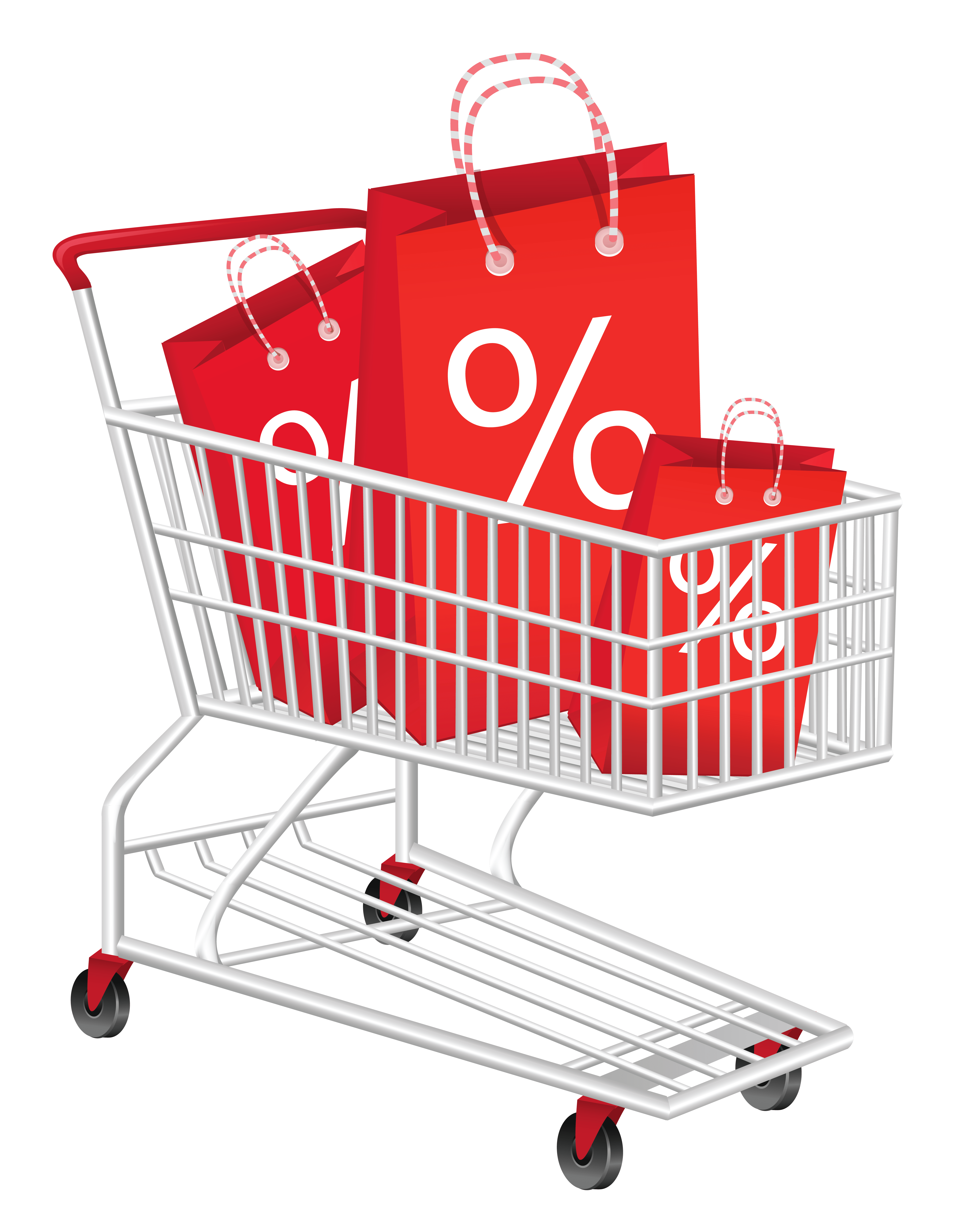 5041x6486 Discount Shopping Cart Clipart PNG Picture