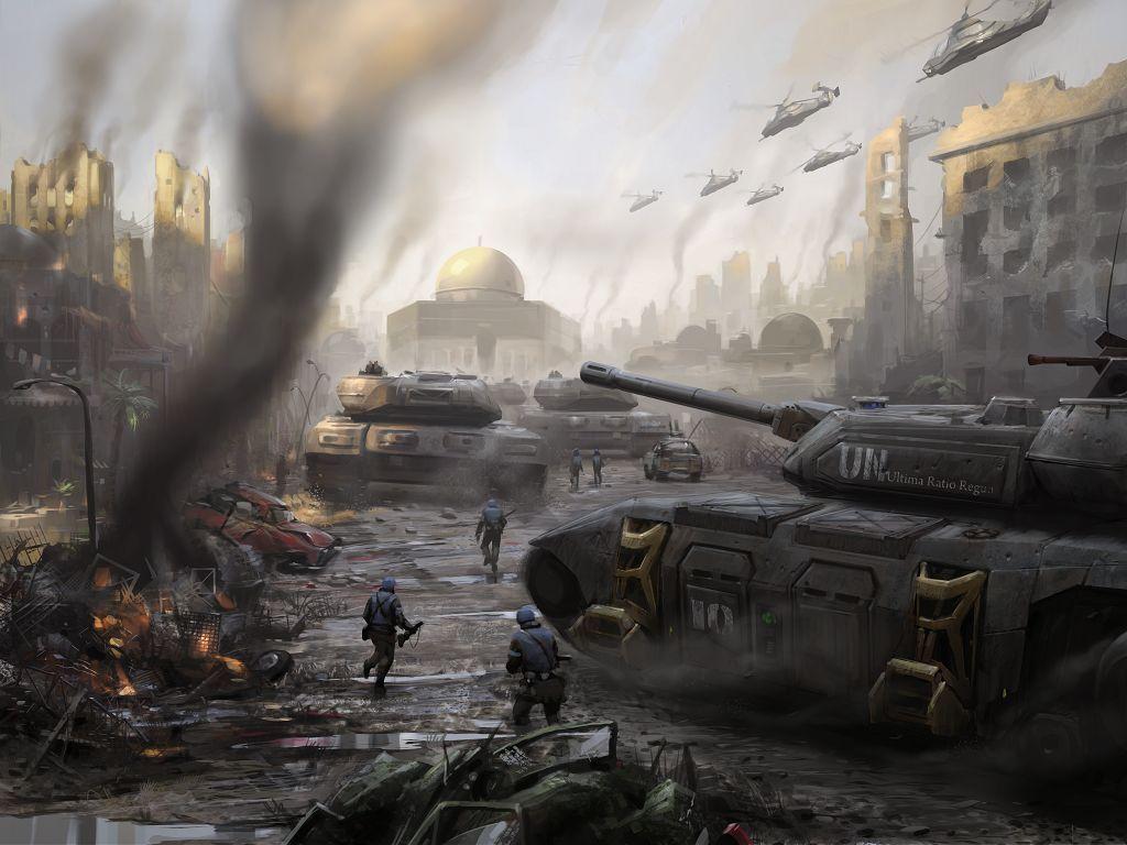 1024x768 Brummbar Painting image Crisis 2 mod for C&C3: Tiberium
