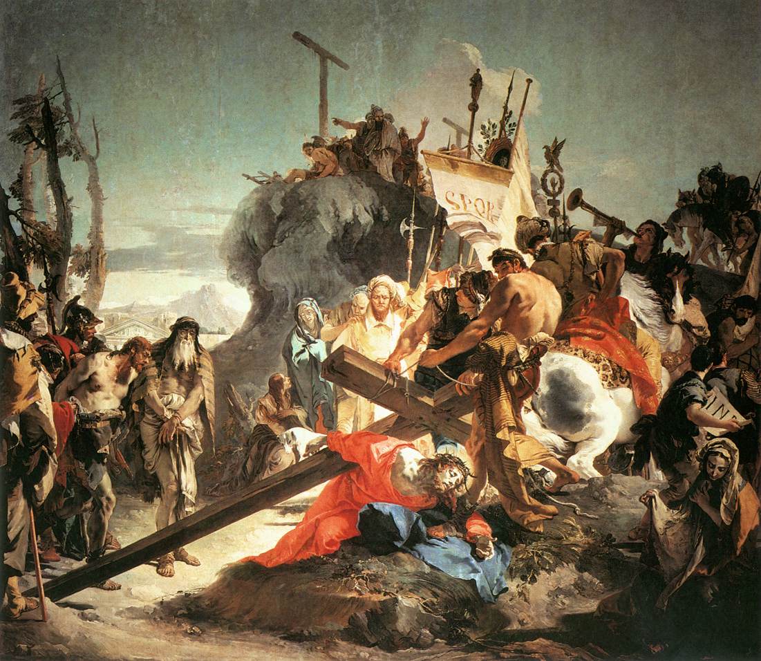 1101x956 Jesus Carrying the Cross Wallpaper