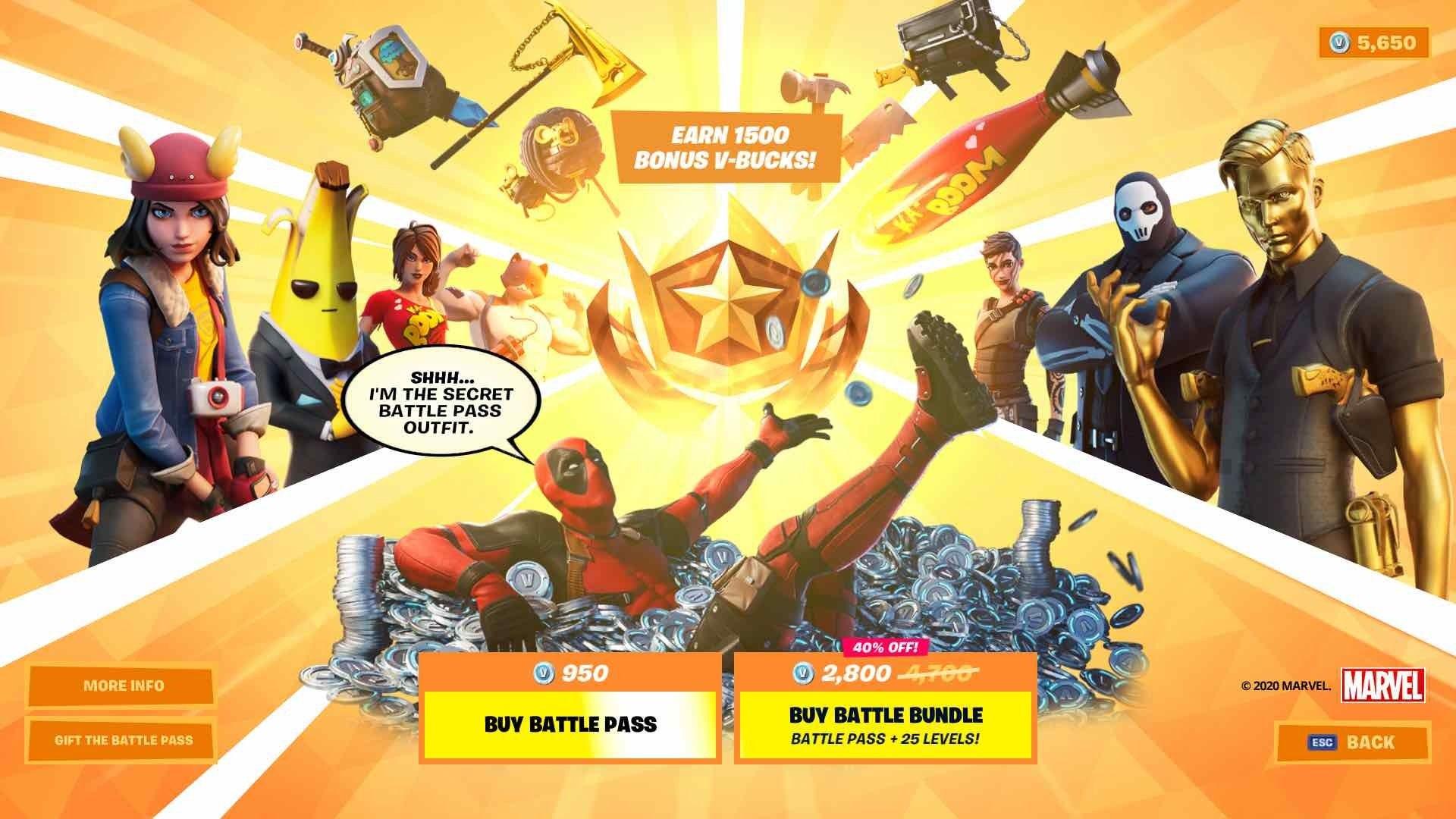1920x1080 A Fortnite Deadpool Skin Is Included In Season 2's Battle Pass
