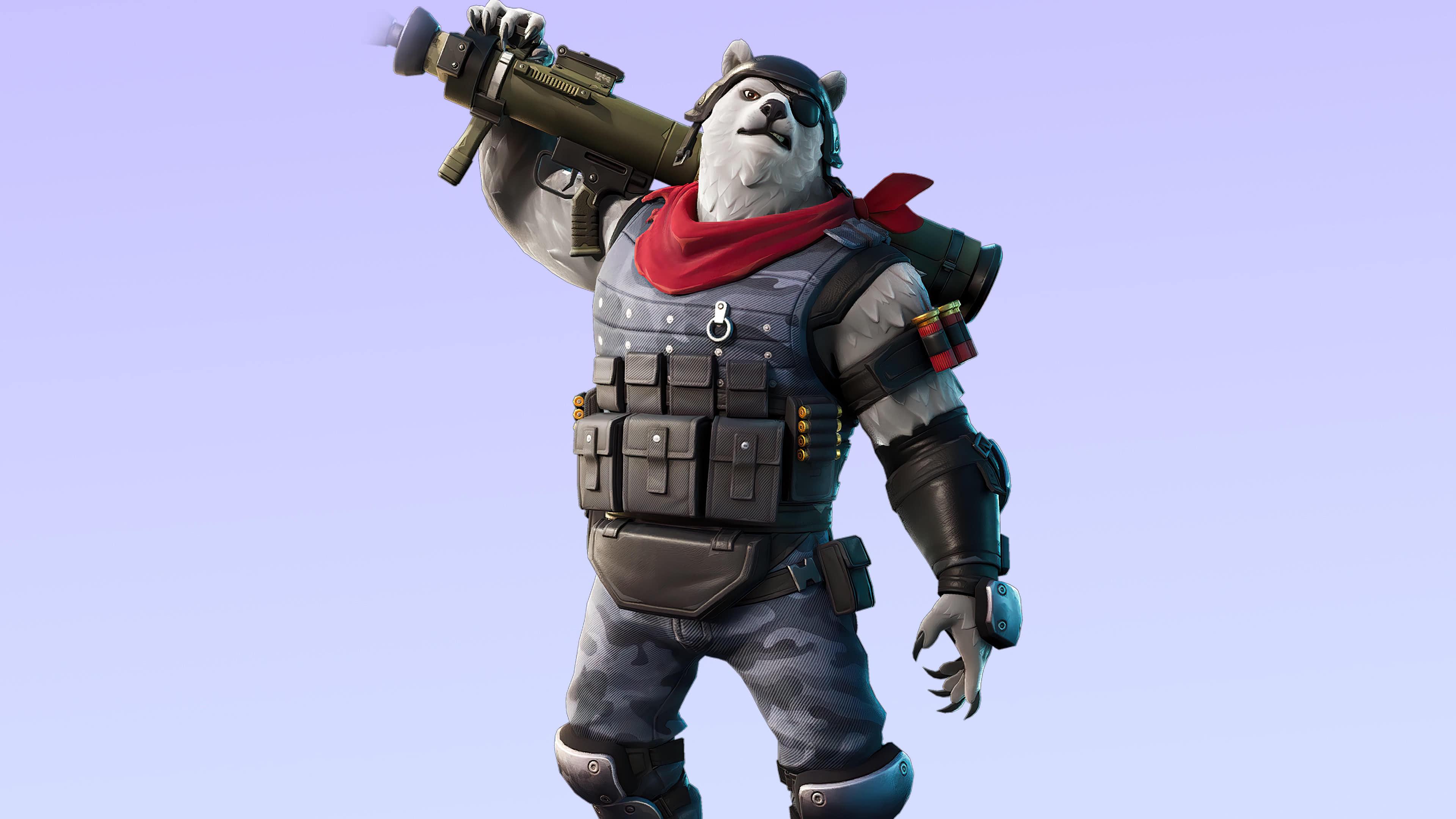 Fortnite bear. ФОРТНАЙТ персонажи медведь. Polar Patroller. Fortnite обои. Скин медведя ФОРТНАЙТ.