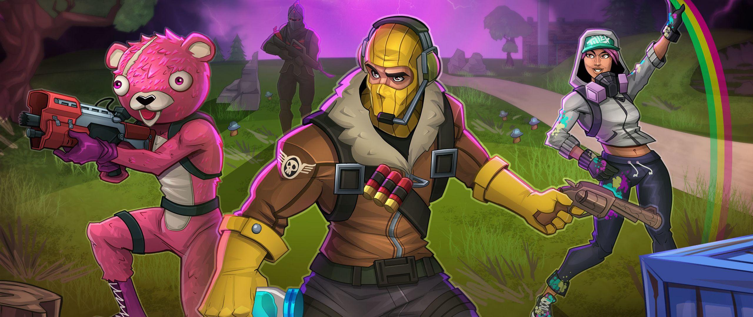 2560x1080 Download 2560x1080 wallpaper fortnite, squad, art, dual wide