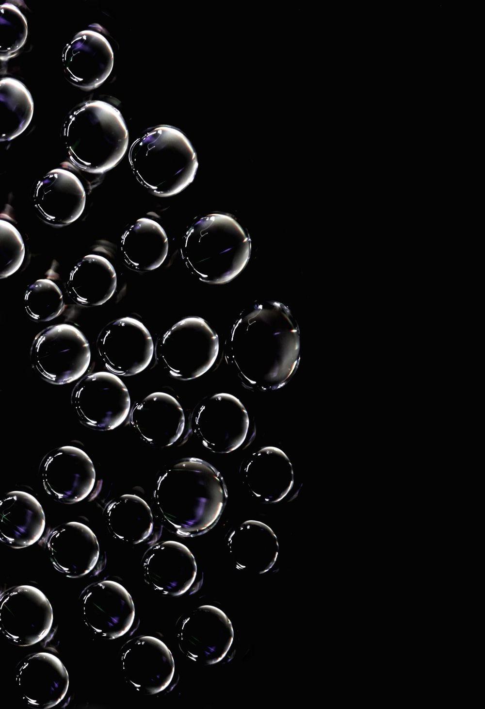 1000x1461 black and white bubbles wallpaper photo