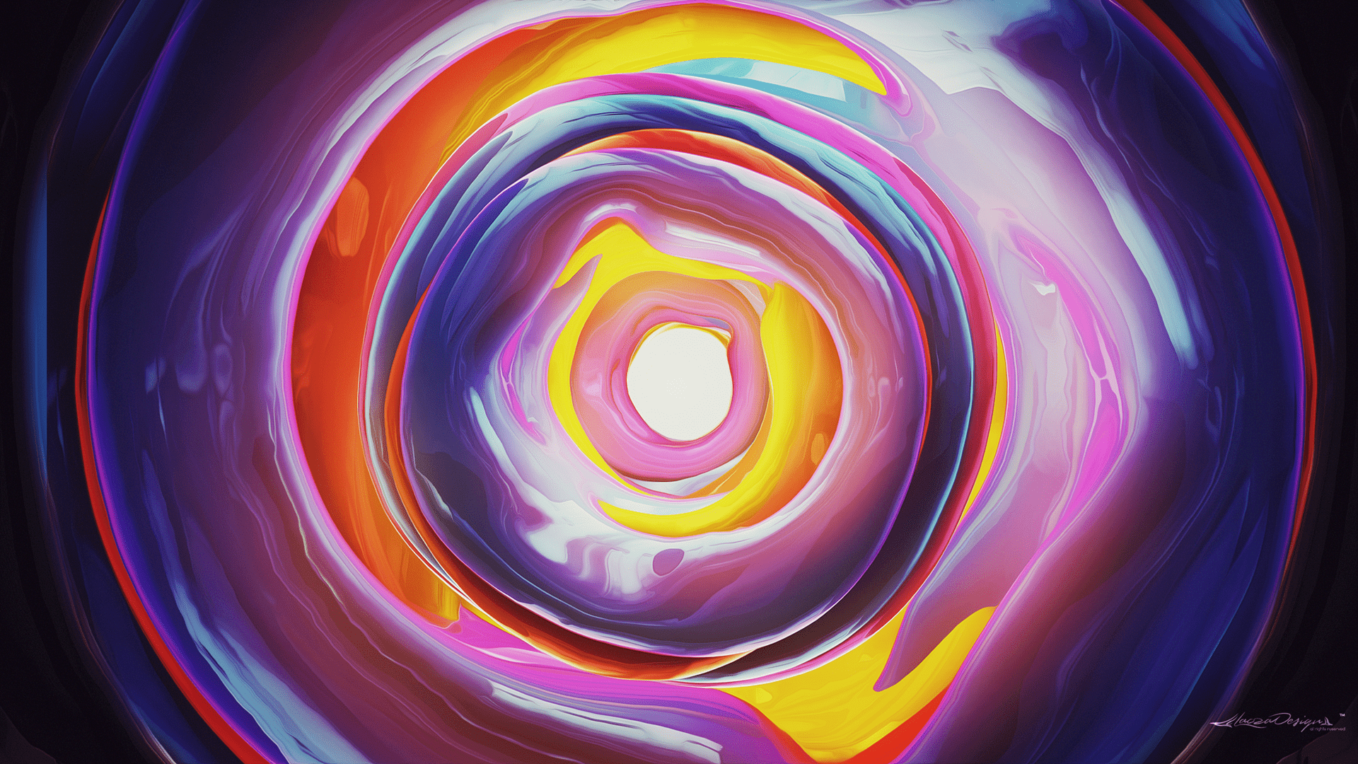 1920x1080 #Lacza, #vortex, #digital art, #abstract, #colorful