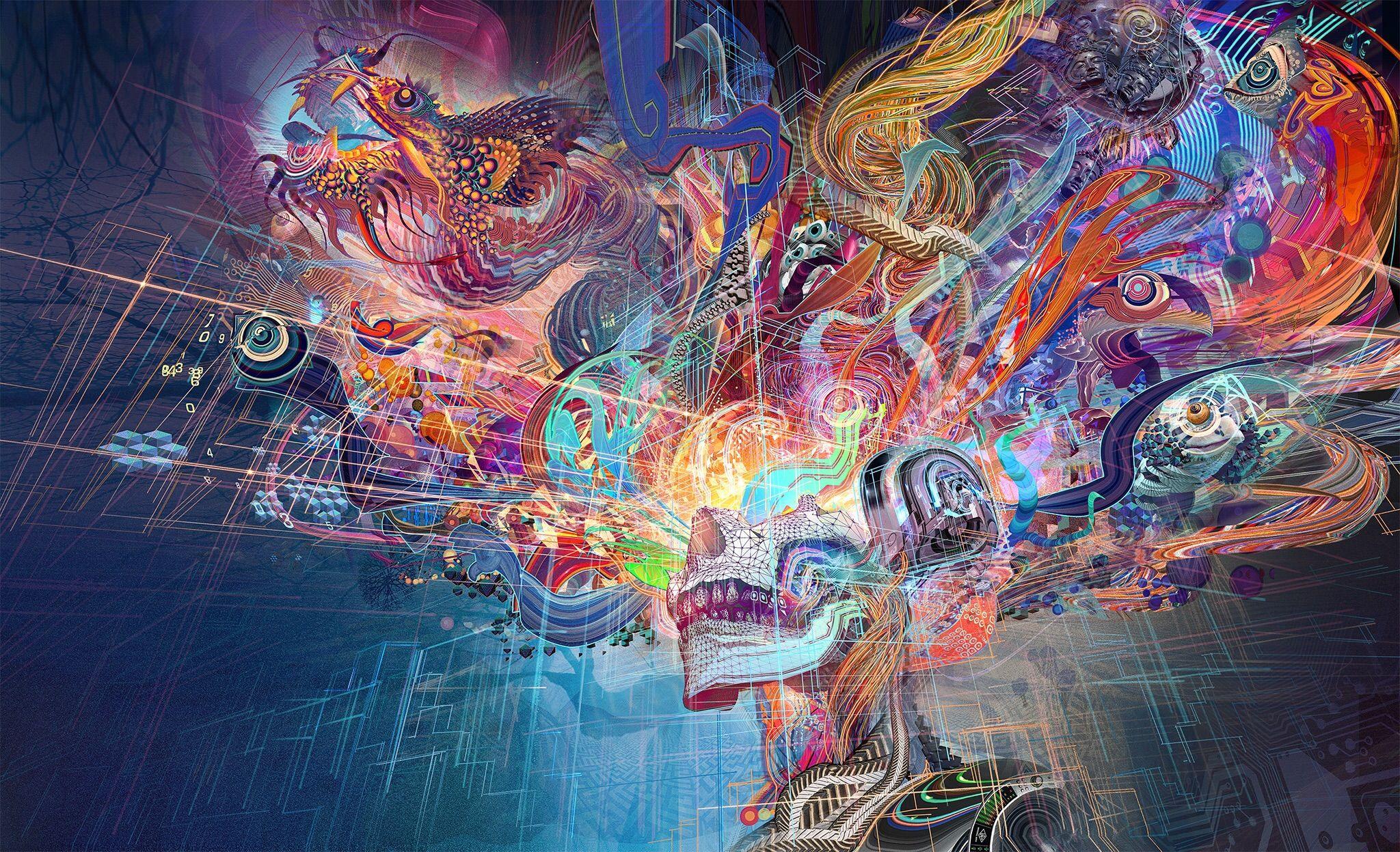 2048x1247 Colorful Trippy Android Wallpaper Photo HD Pics For Mobile Phones