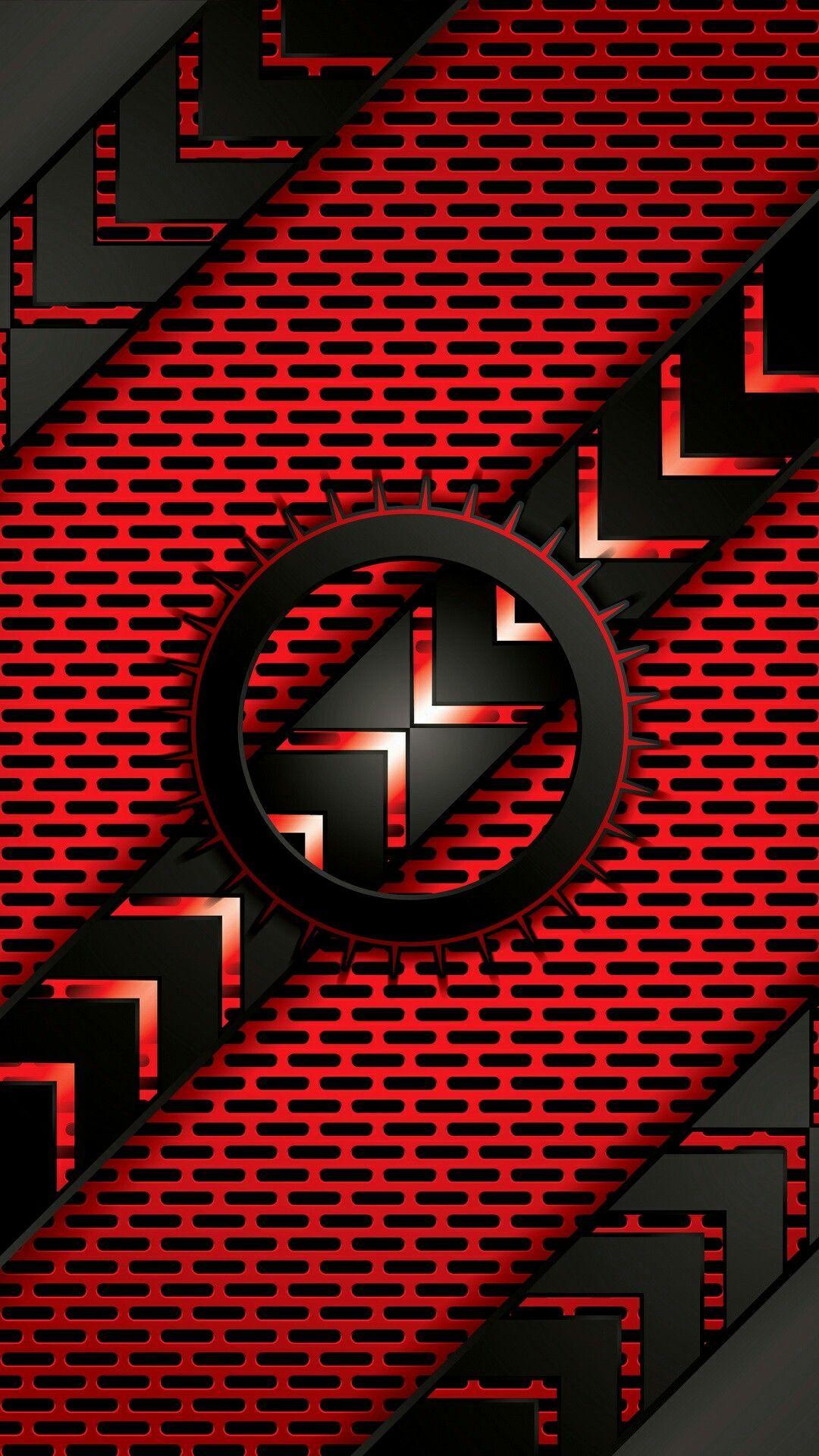 Geometric Red Background Black Graphic by noory.shopper · Creative