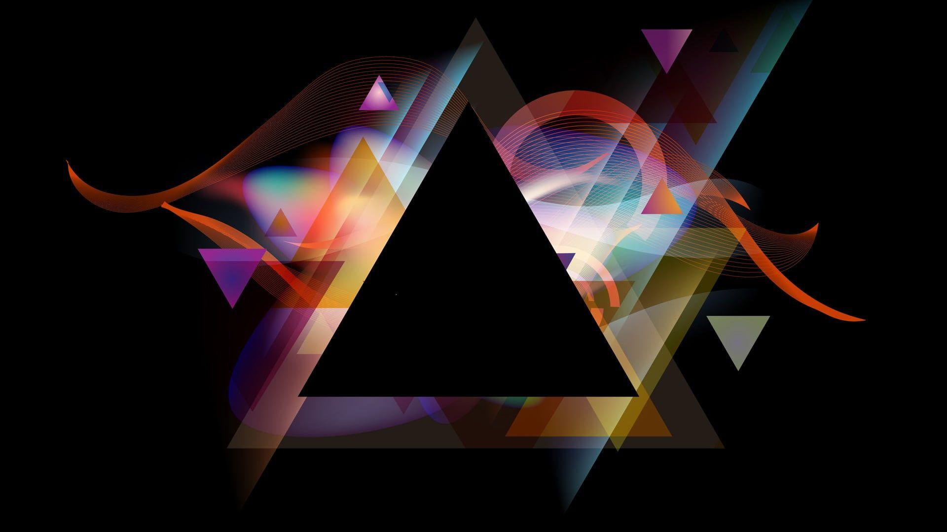 1920x1080 White, red, and blue wooden table, abstract, geometry, black background, colorful HD wallpaper