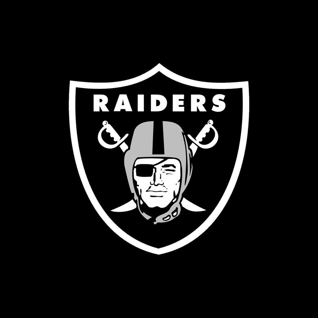 1024x1024 iPad Wallpaper with the Oakland Raiders Team Logos