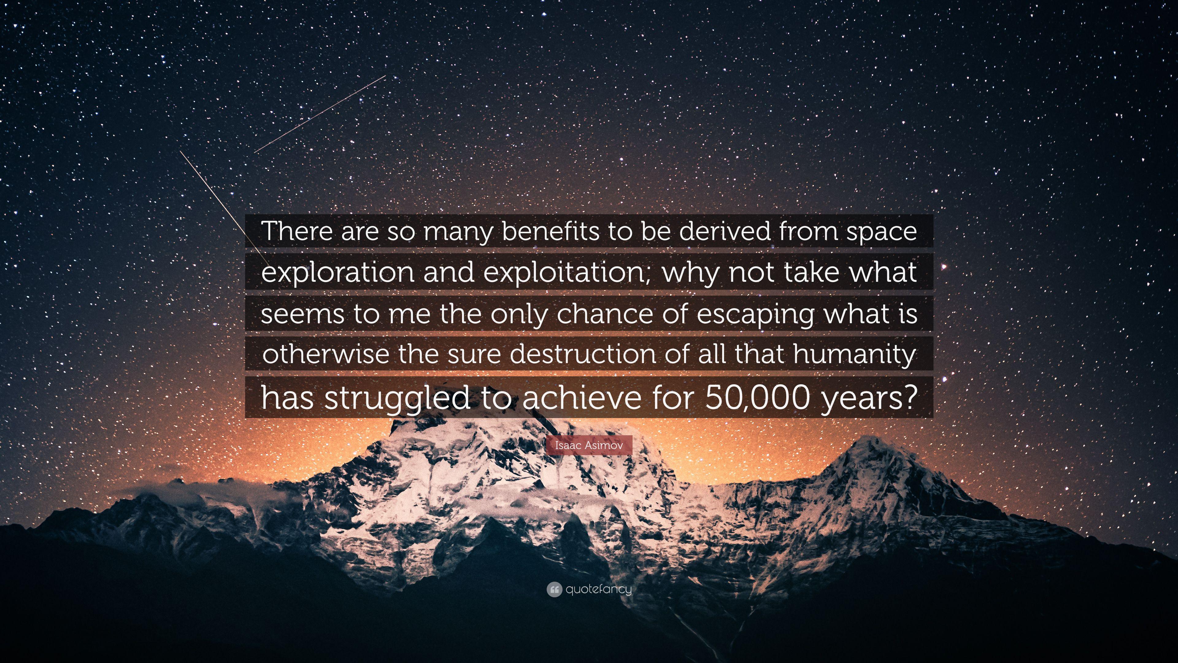 3840x2160 Isaac Asimov Quote: “There are so many benefits to be derived