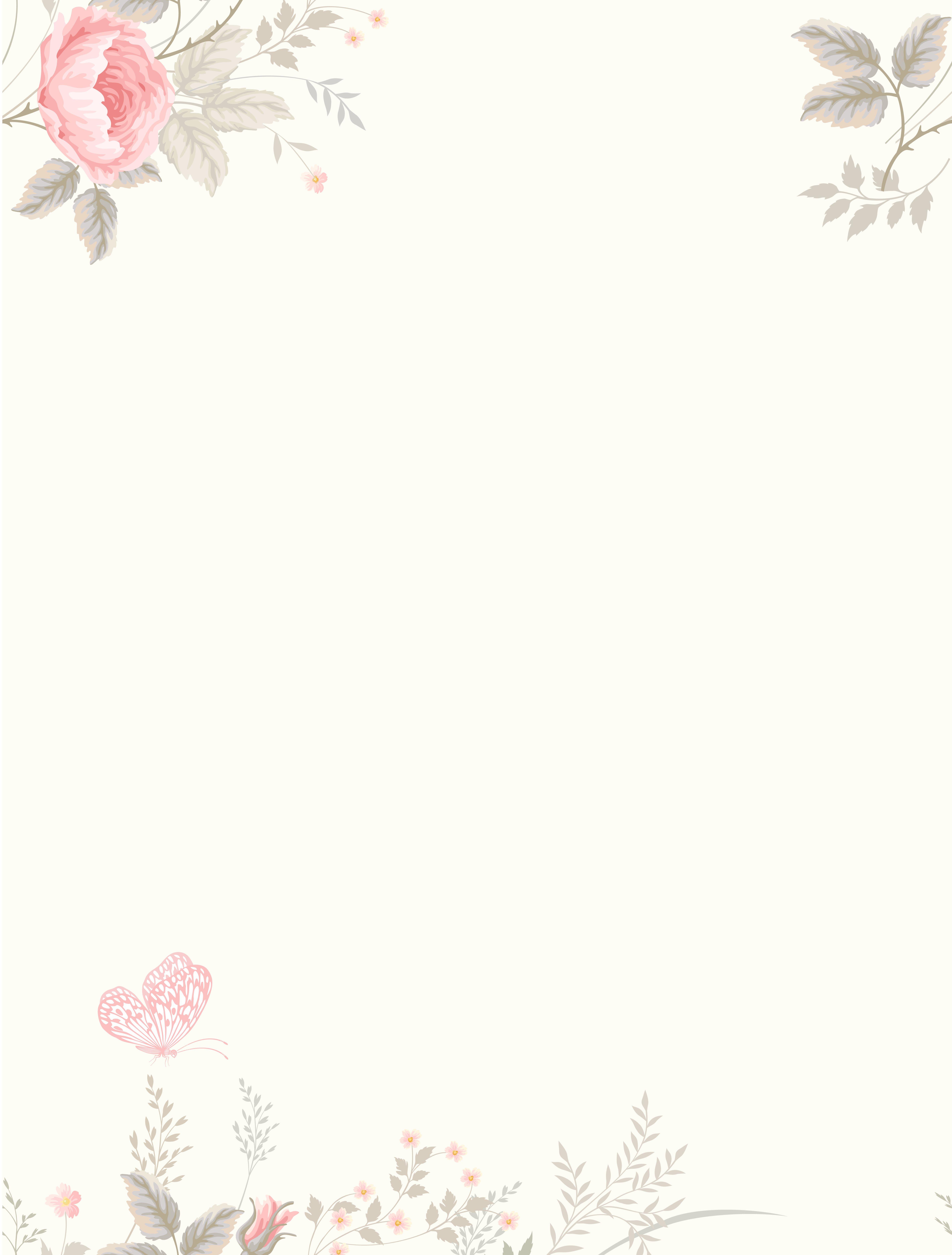 5696x7507 Vector Watercolor Flowers Fresh Literary Background. Flower