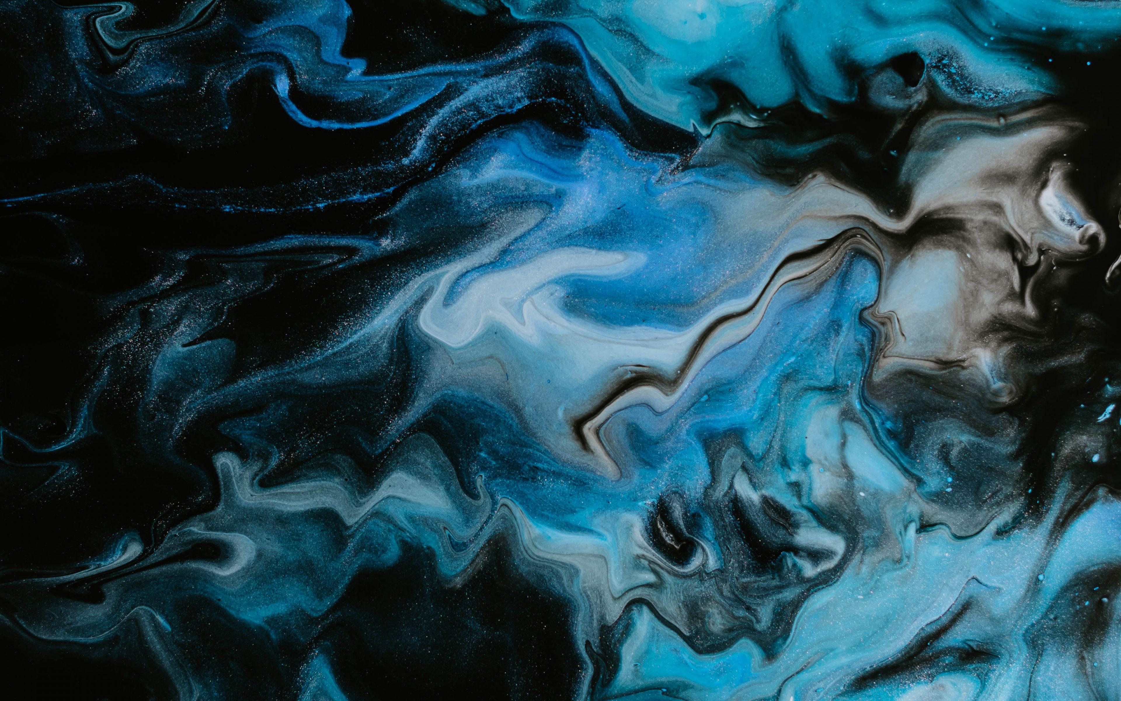 3840x2400 Download 3840x2400 Wallpaper Stains, Paint, Acrylic Dark Blue, 4k