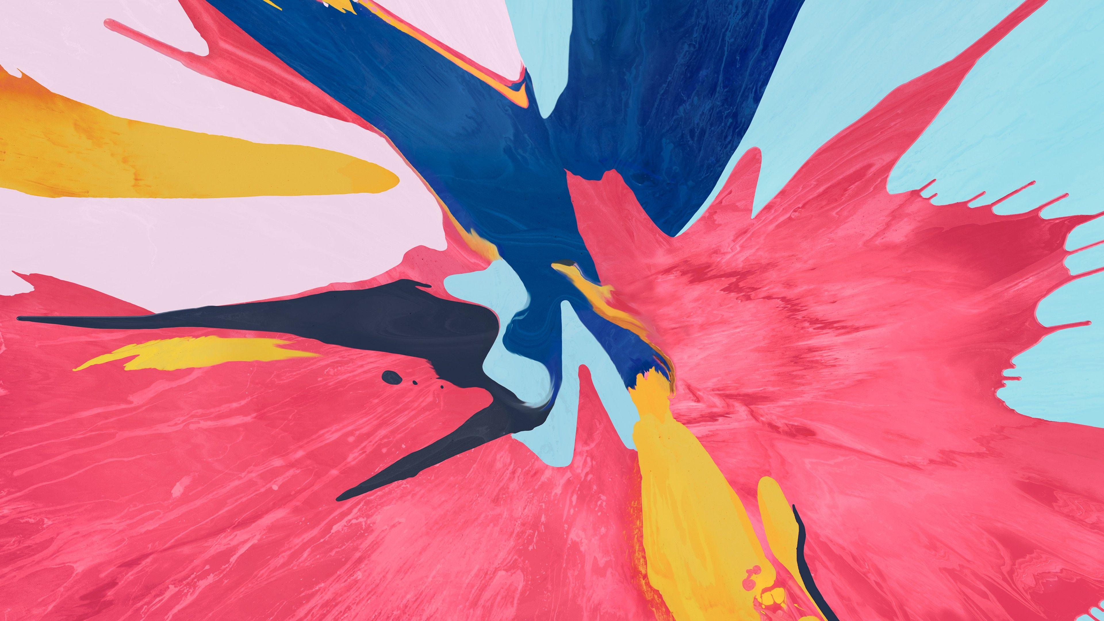 3840x2160 Wallpaper abstract, colorful, iPad Pro 4K, OS