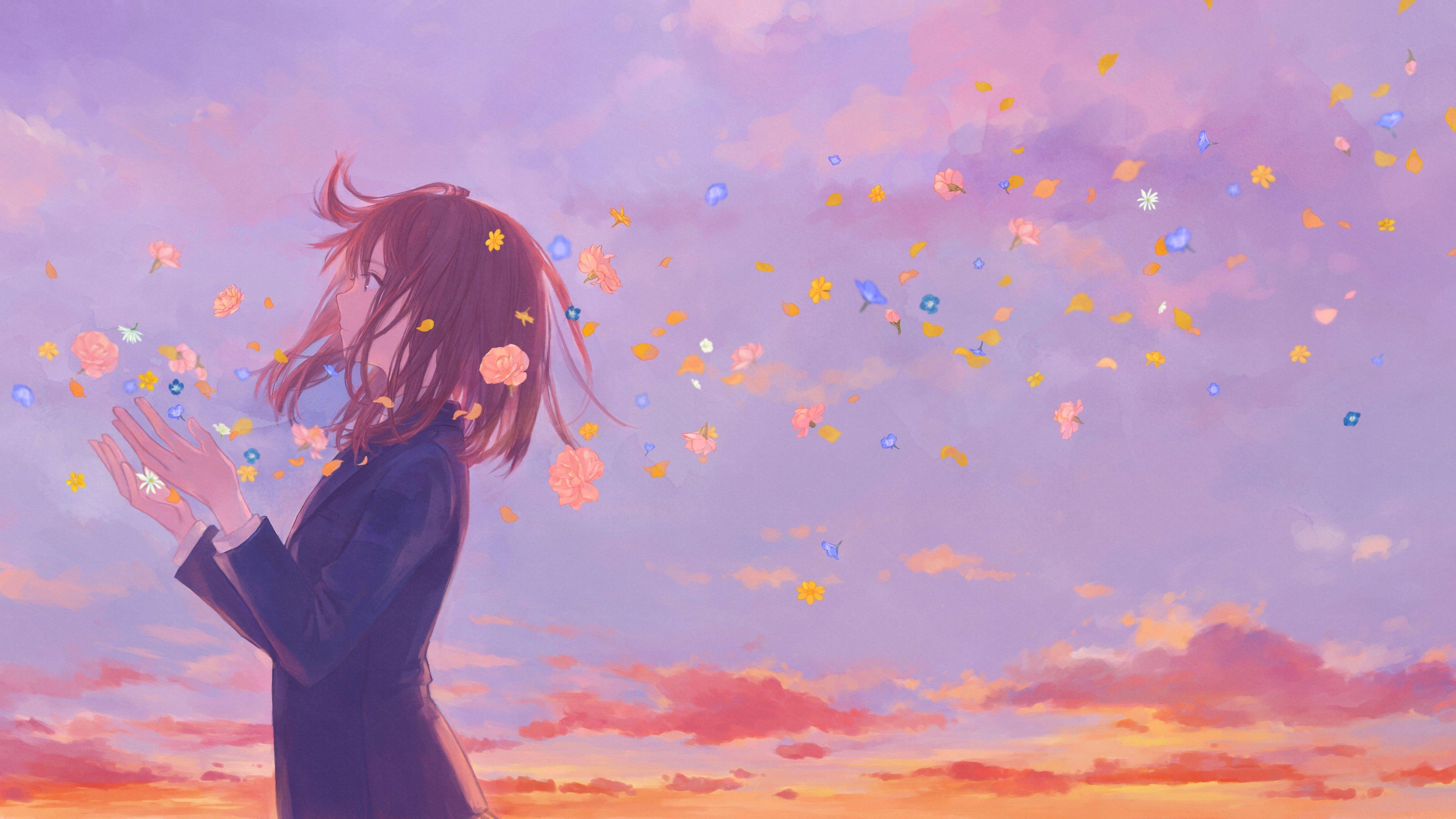 3840x2160 4k Anime Nature Wallpaper