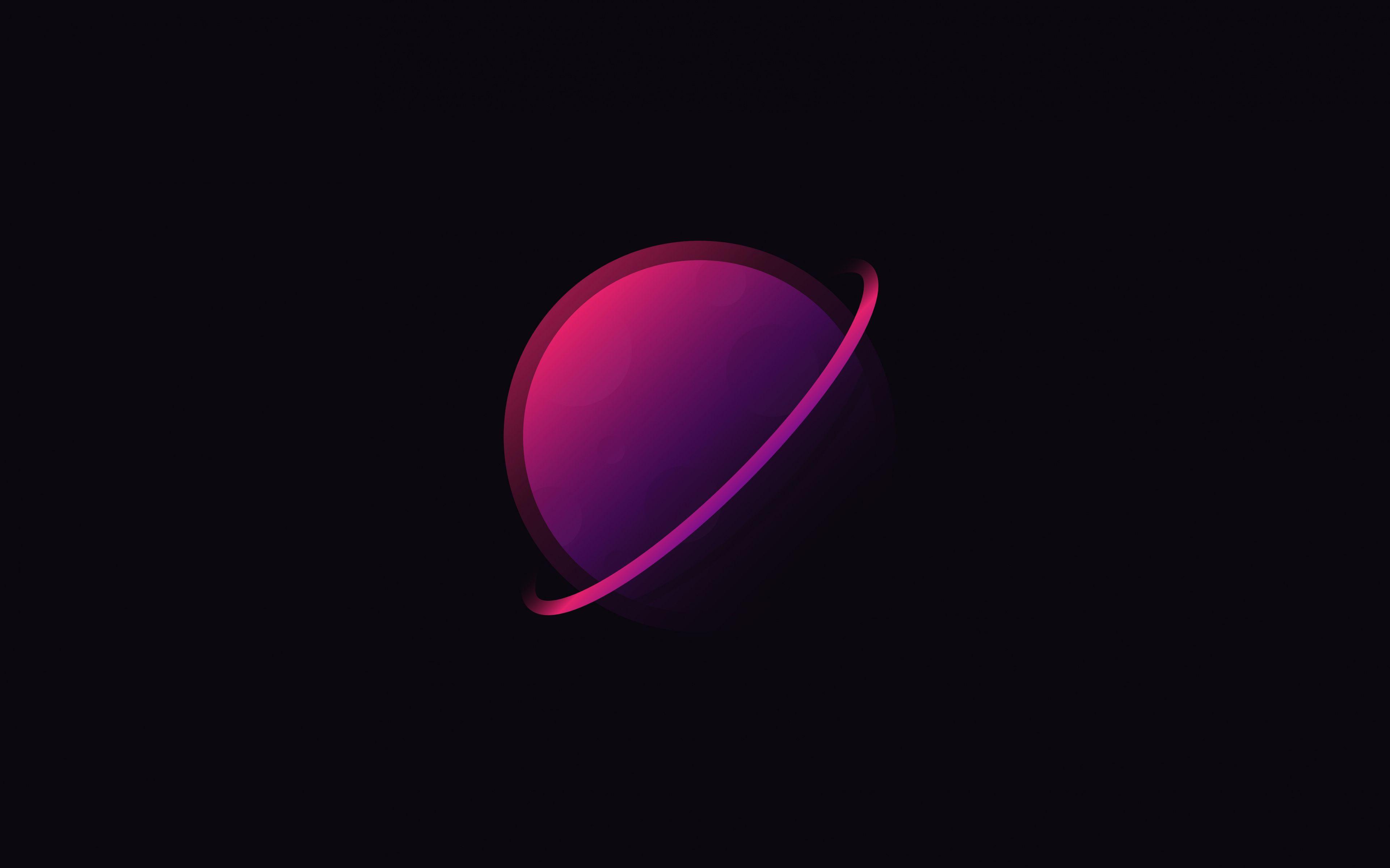 3840x2400 Download Saturn, planet, abstract, minimalist wallpaper, 3840x2400