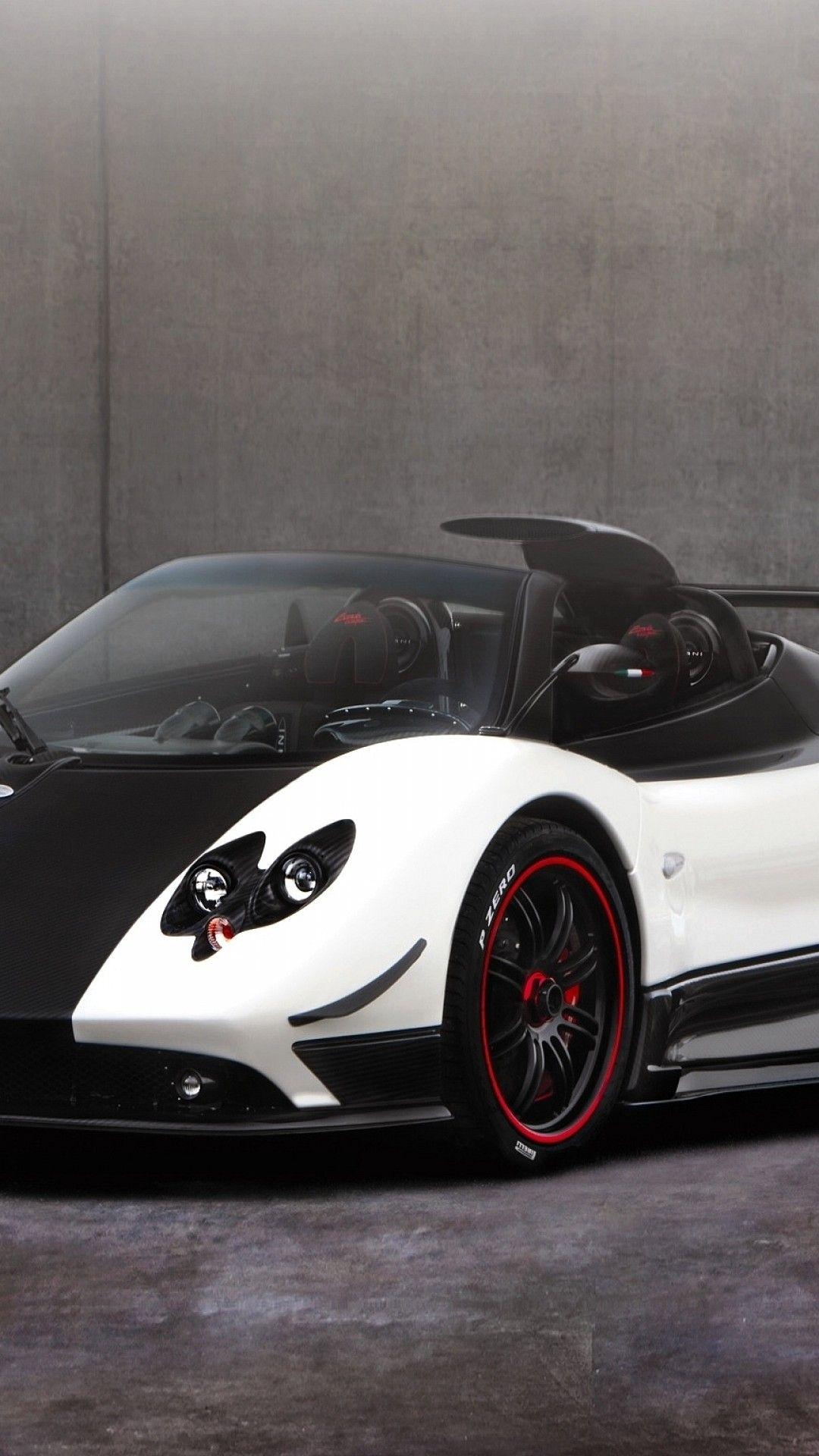 1080x1920 Download 1080x1920 Pagani Zonda Side View, White, Black