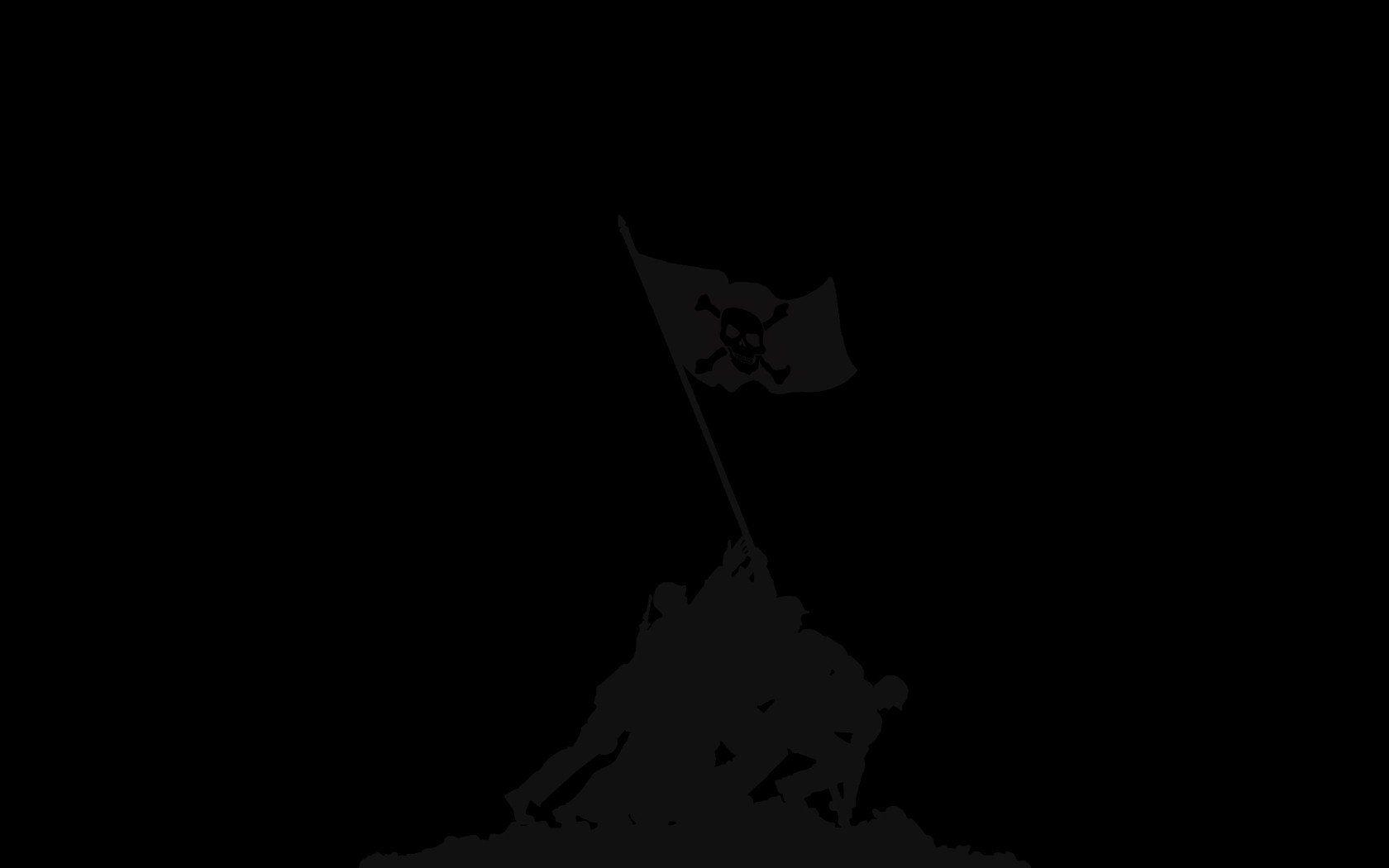 1680x1050 Pirates flags hackers wallpaperx1050