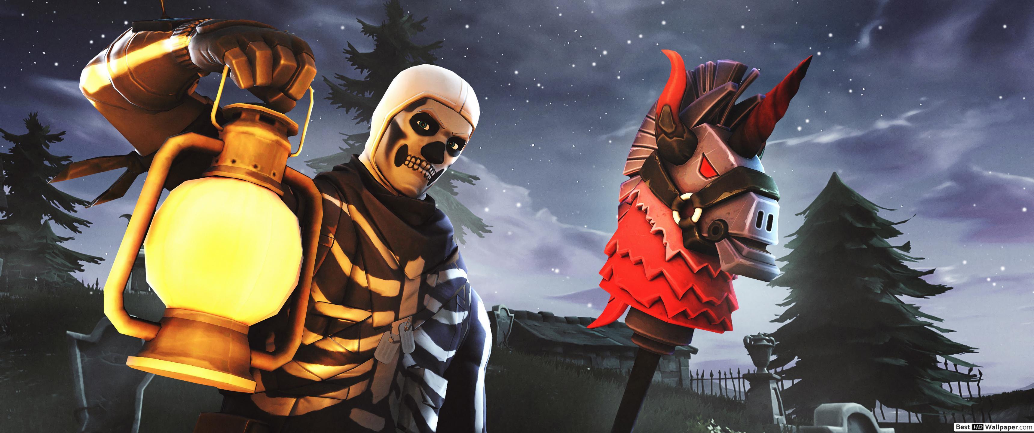 3440x1440 Fortnite trooper HD wallpaper download