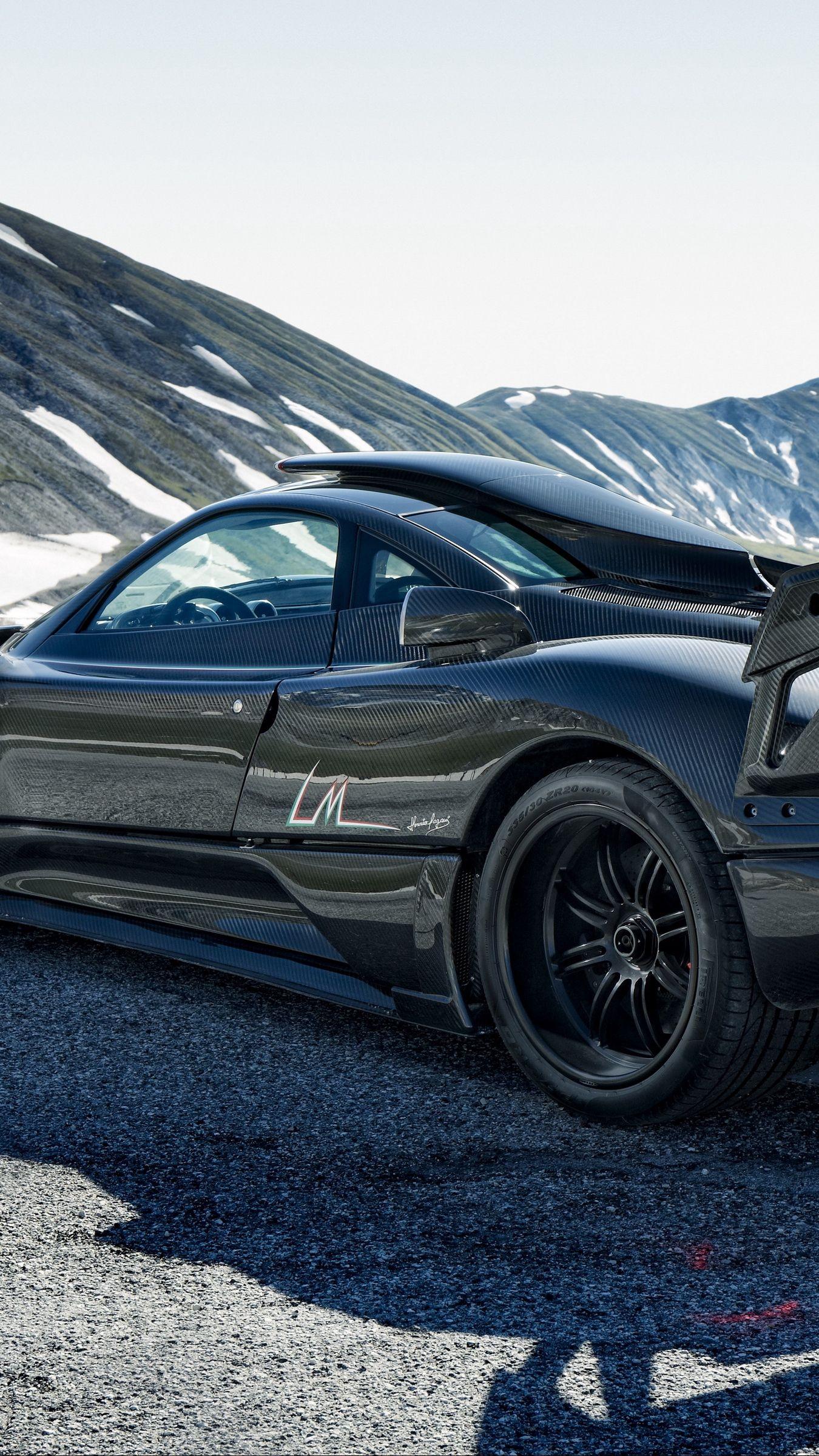 1350x2400 Download wallpaper 1350x2400 pagani, zonda, 750 lm, side view, black