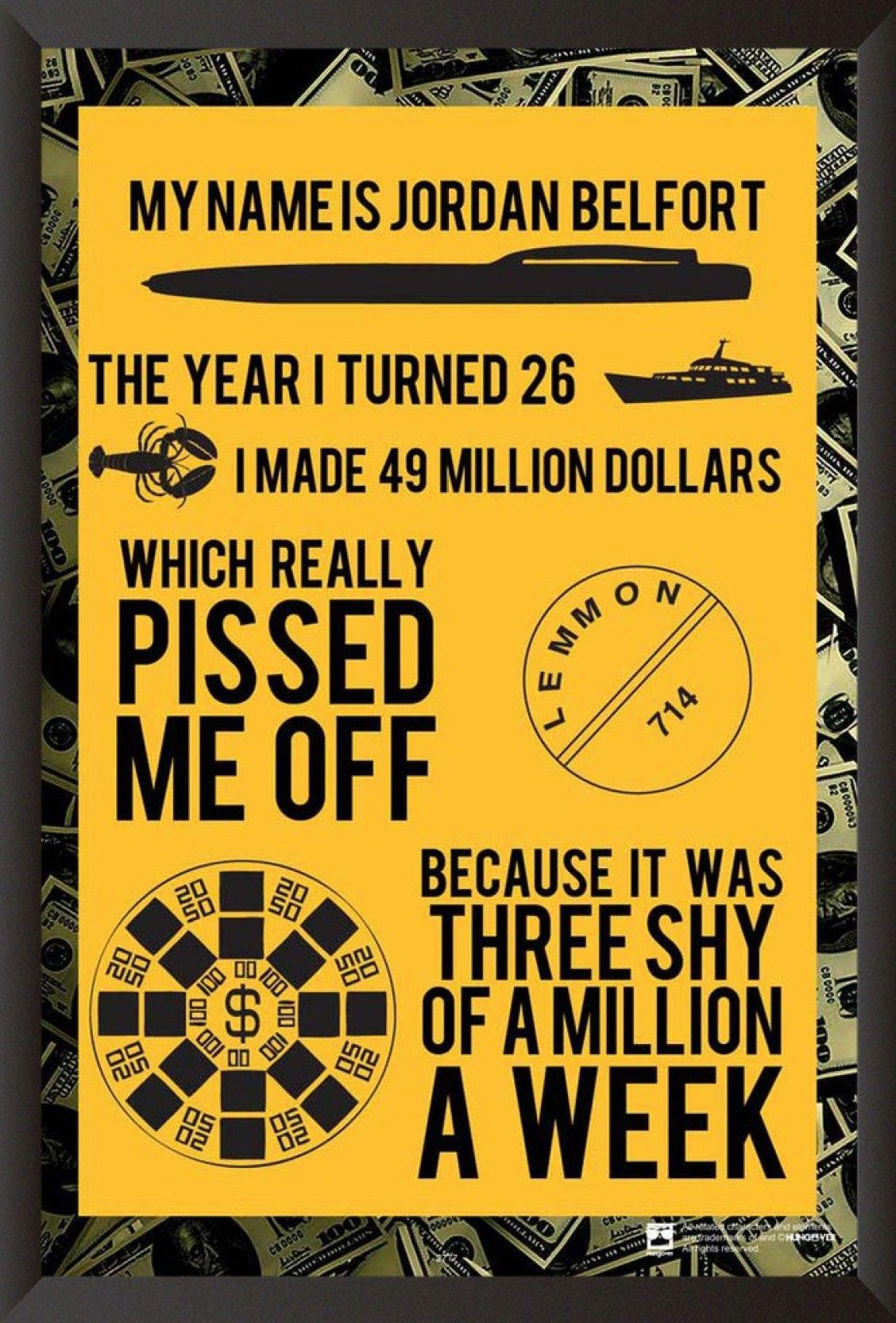 1128x1664 Wolf Of Wall Street Poster Paper Print & Motivation