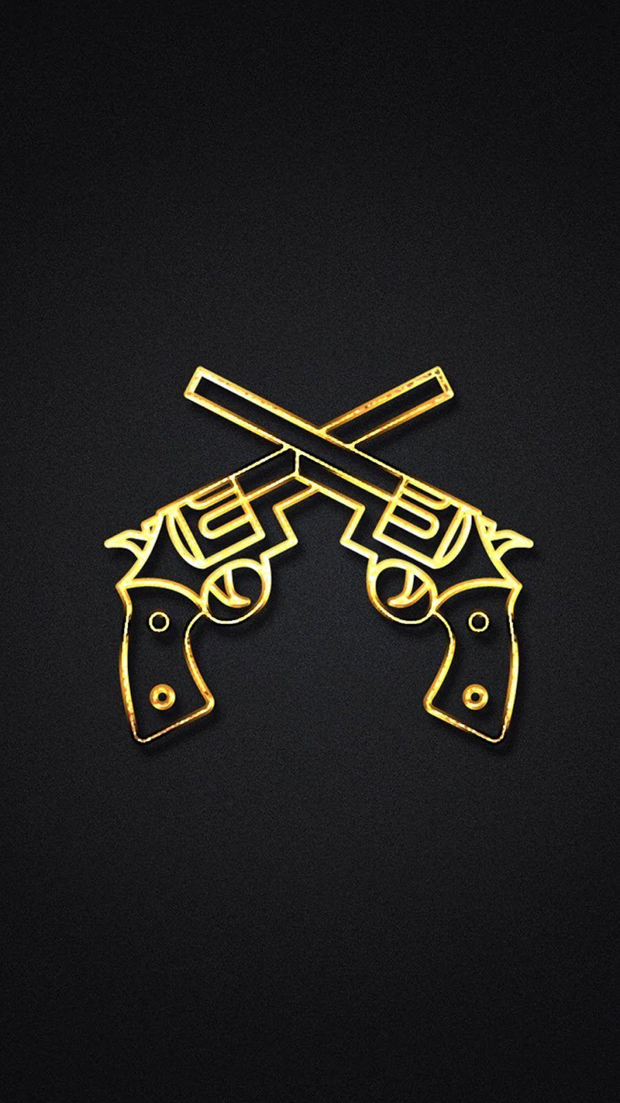 900x1600 Gold Gun iPhone 7 and iPhone 7 Plus HD Wallpaper. Wallpaper