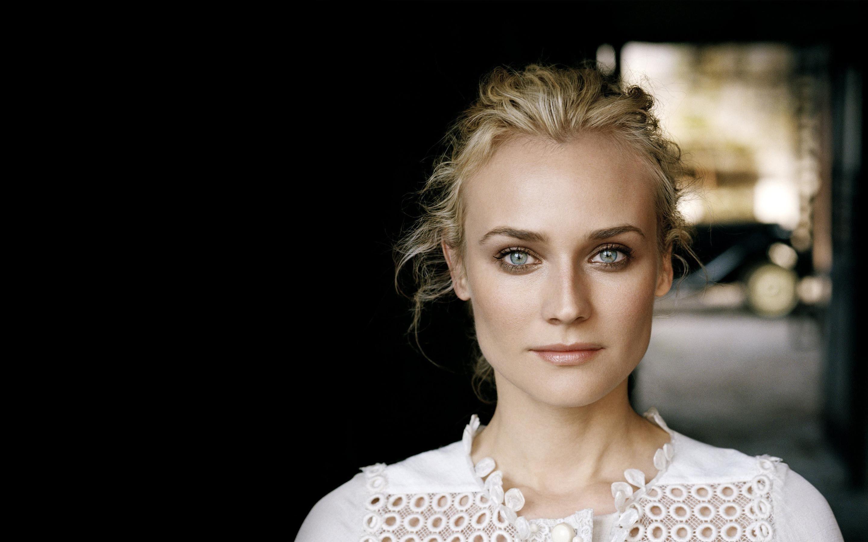 2880x1800 blondes, women, blue eyes, actress, Diane Kruger wallpaper