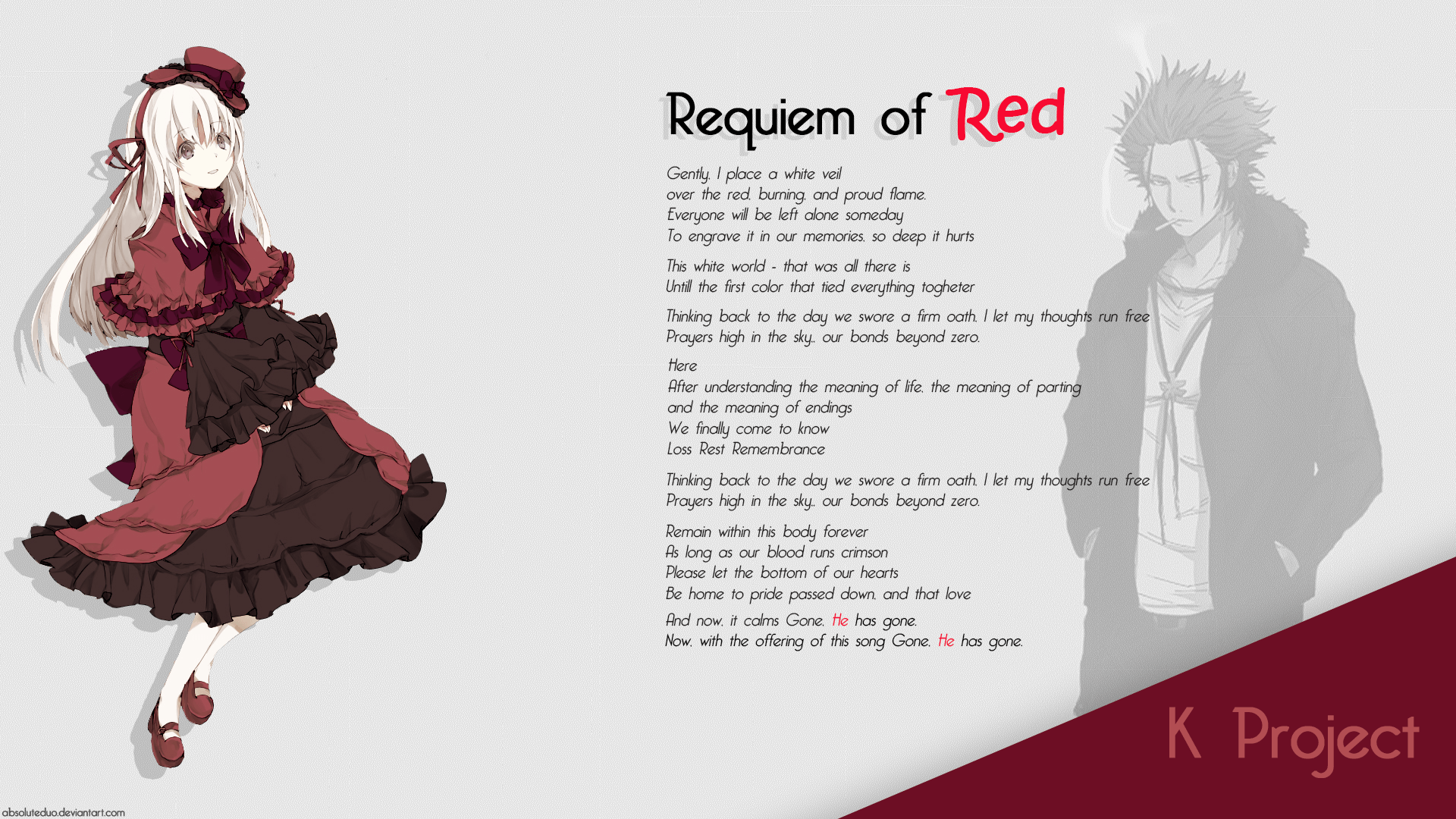 1920x1080 K Project wallpaper requiem of red