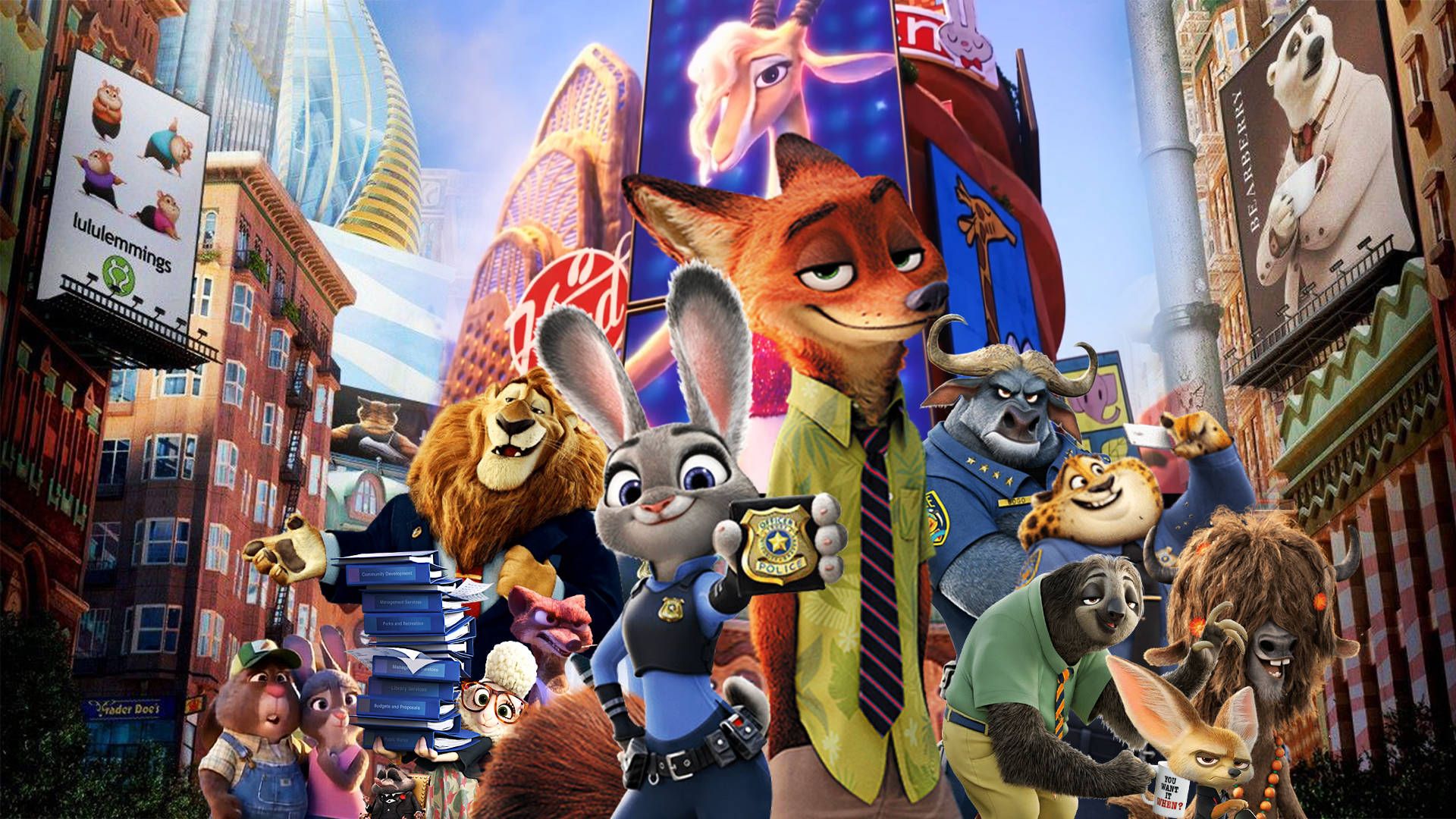 1920x1080 Zootopia Background