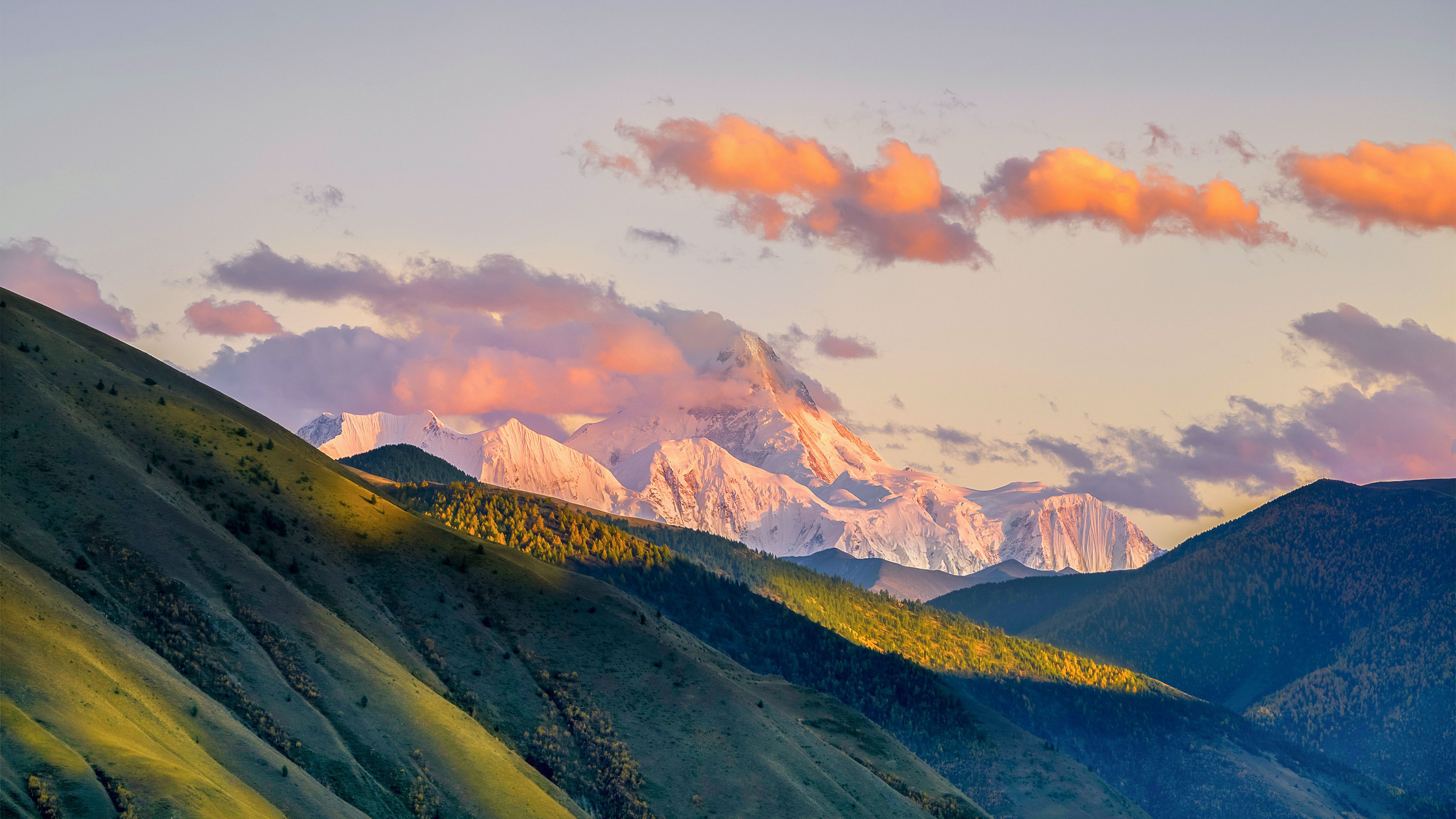 4000x2250 Stock, Mountains, Sunny day, 4K, HD, Landscape, Deepin OS, HD Wallpaper